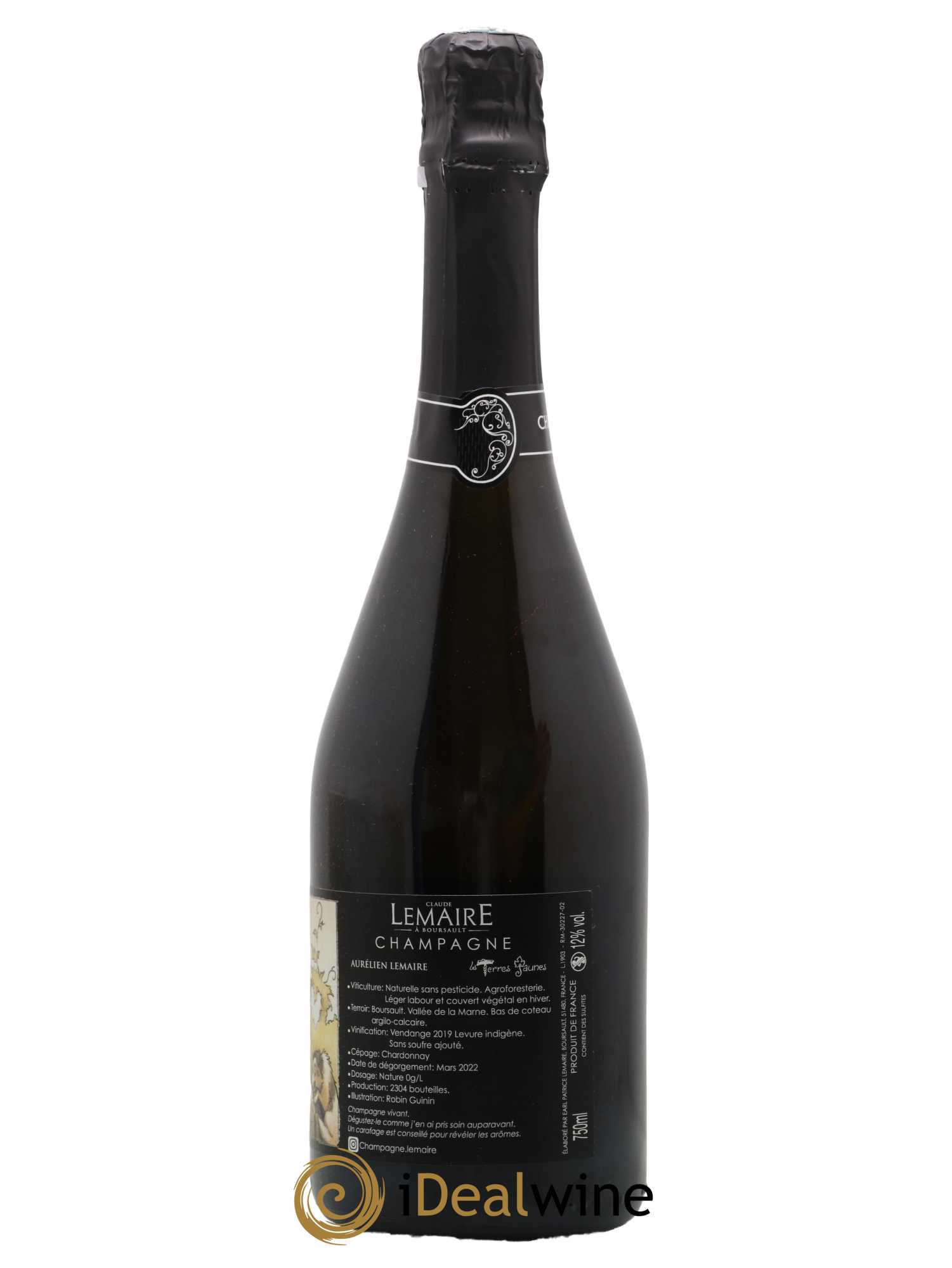 Les Terres Jaunes Aurélien Lemaire 2019 - Lot de 1 bouteille - 1