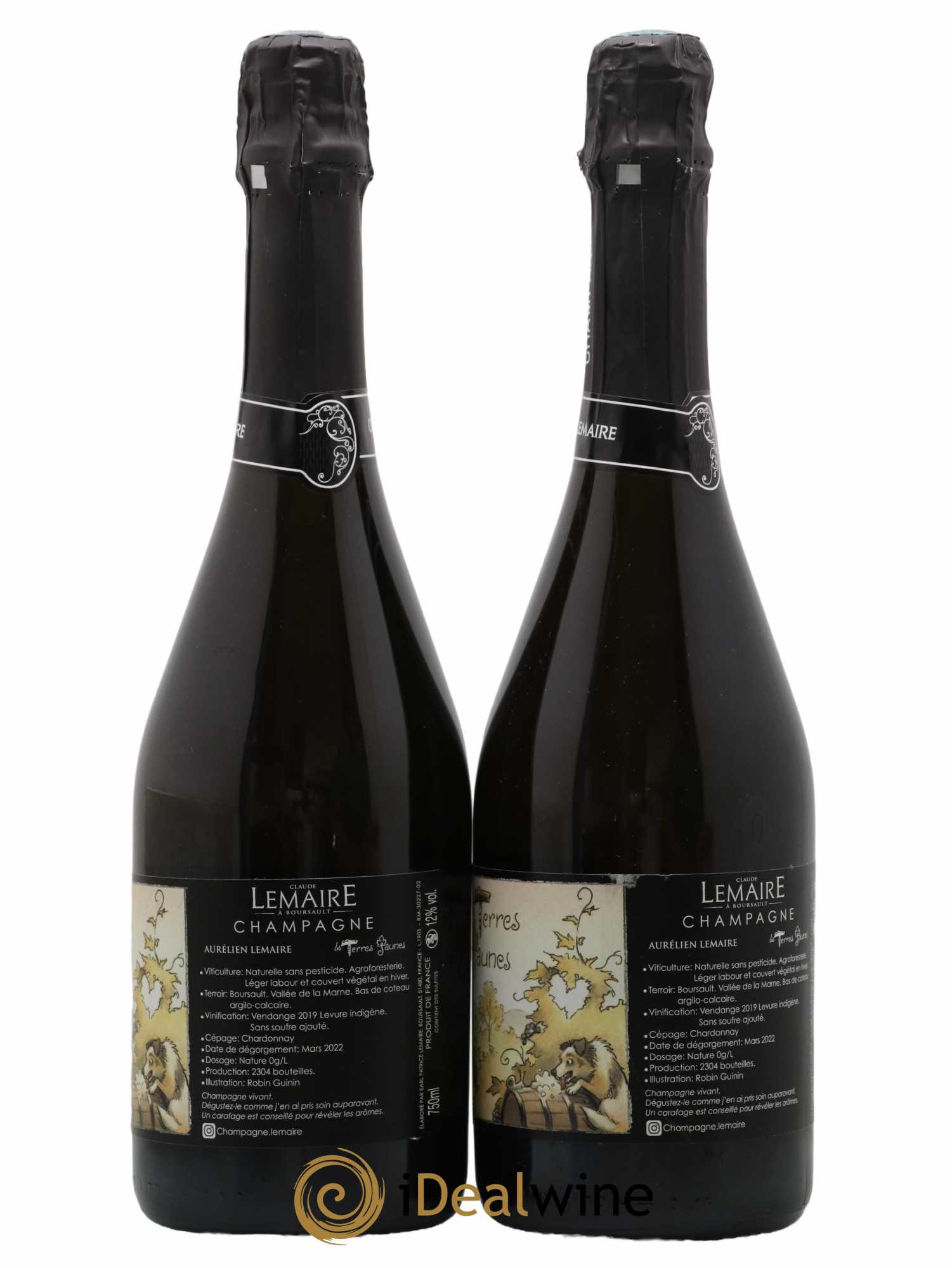 Les Terres Jaunes Aurélien Lemaire 2019 - Lot de 2 bouteilles - 1