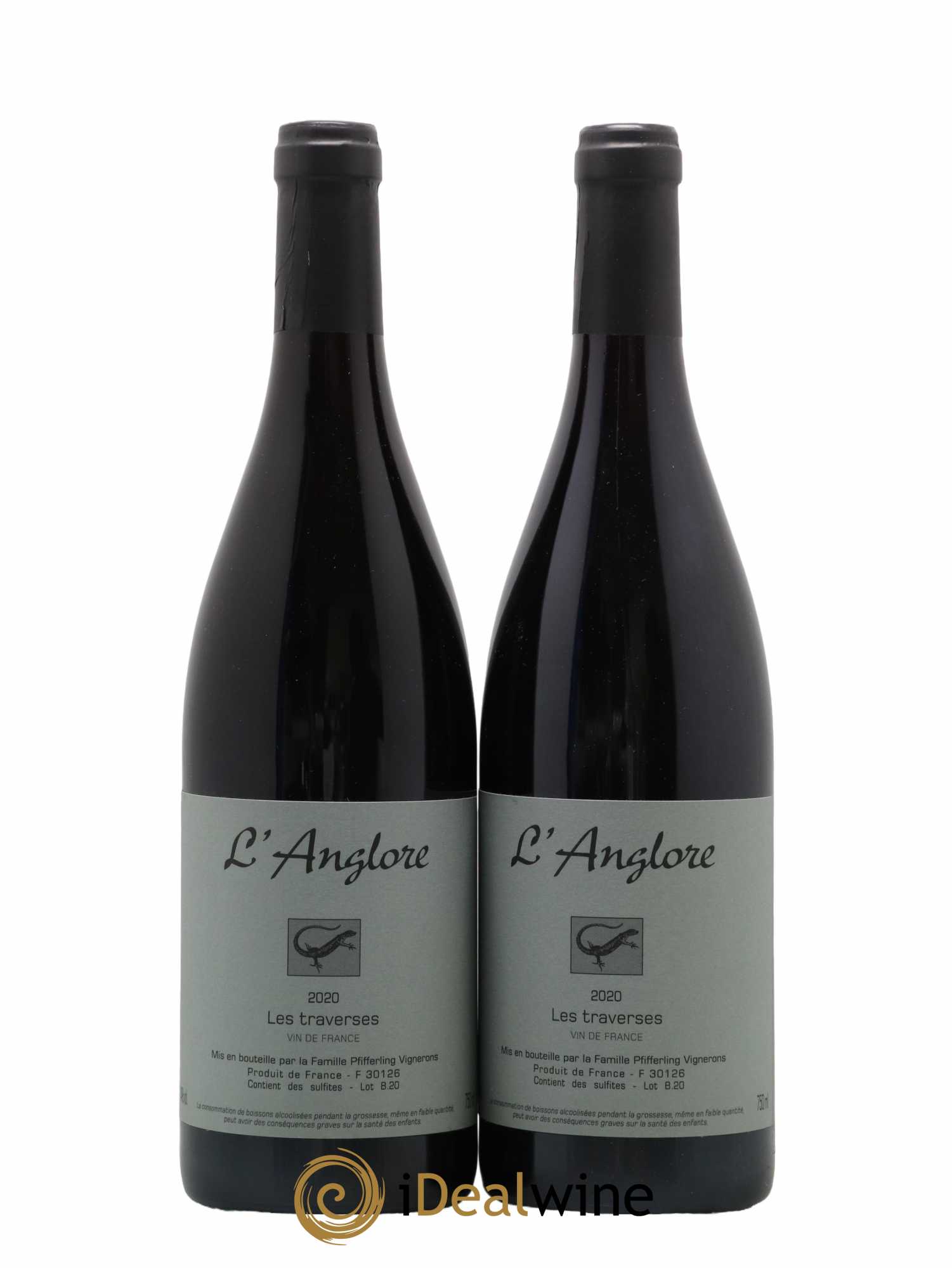 Vin de France Les Traverses L'Anglore 2020 - Lot de 2 bouteilles - 0