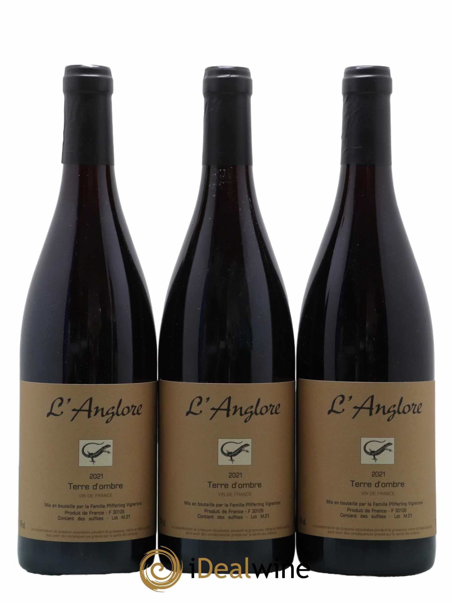 Vin de France Terre d'Ombre L'Anglore 2021 - Lot de 3 bouteilles - 0
