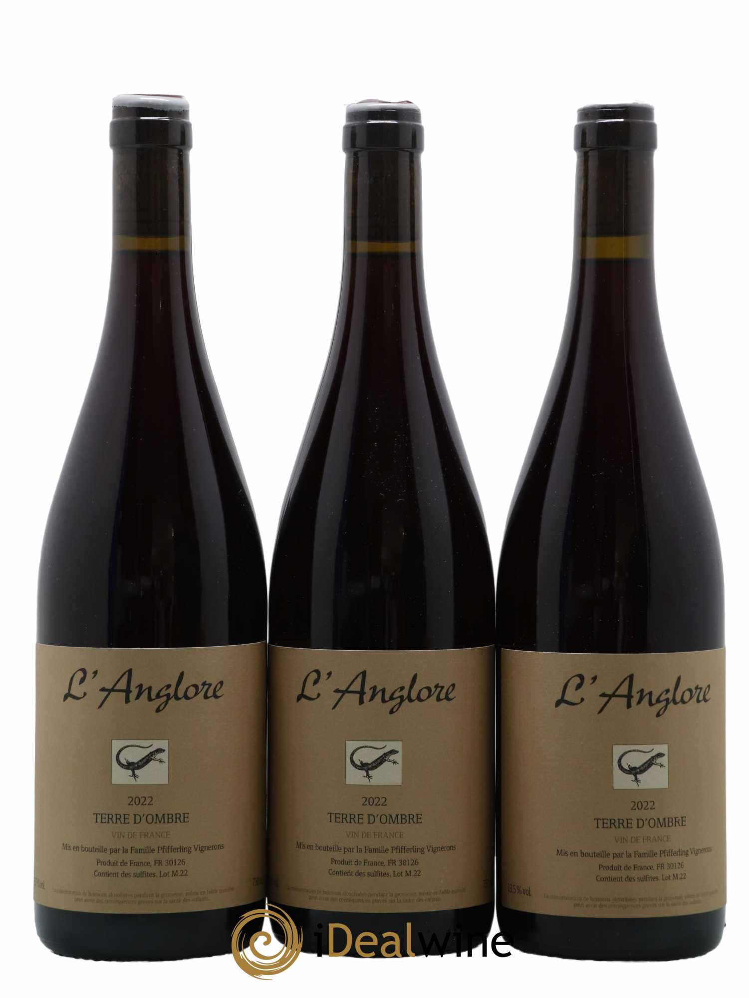 Vin de France Terre d'Ombre L'Anglore 2022 - Lot de 3 bouteilles - 0