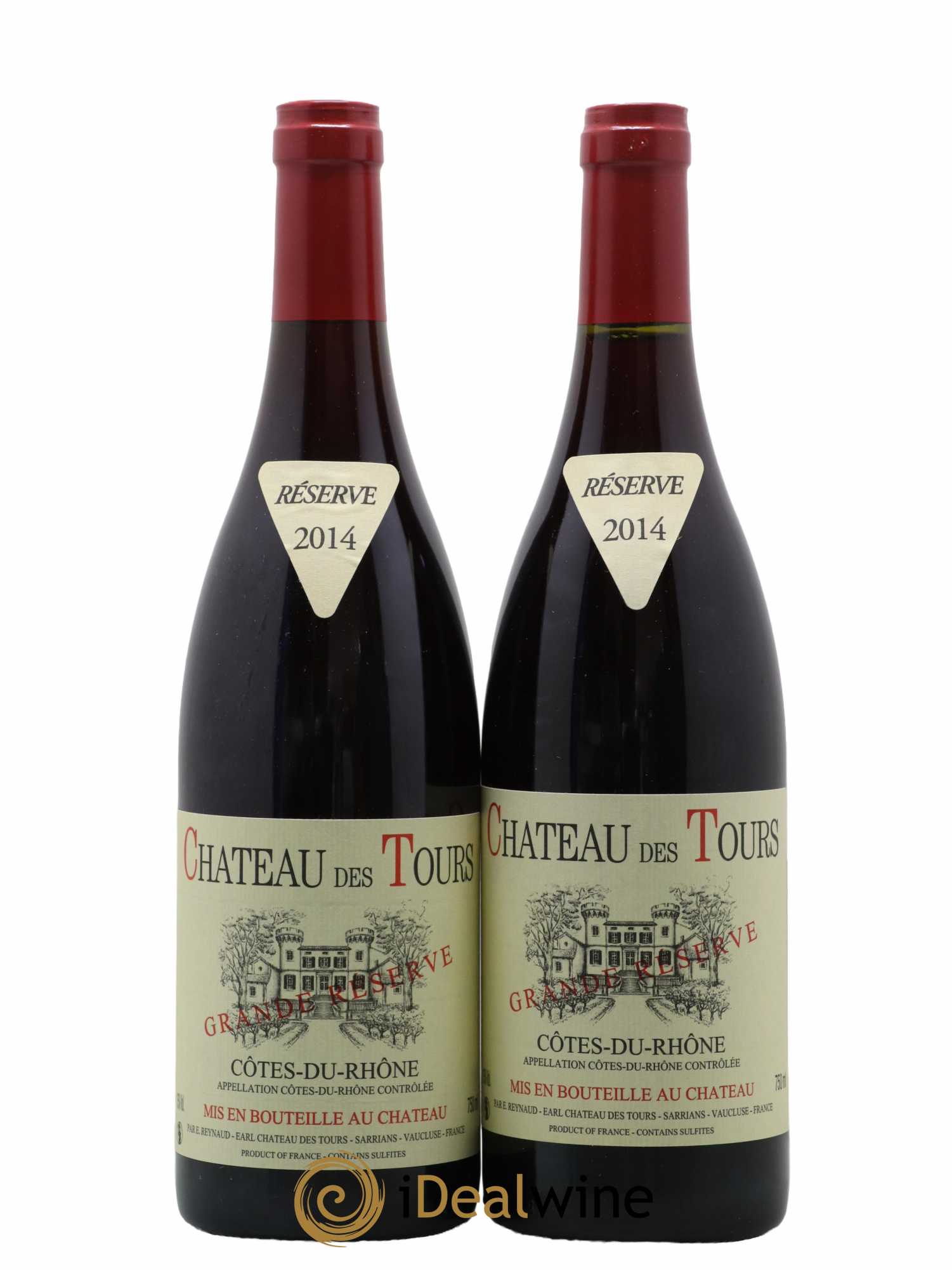 Côtes-du-Rhône Château des Tours Grande Réserve Emmanuel Reynaud 2014 - Lot de 2 bouteilles - 0