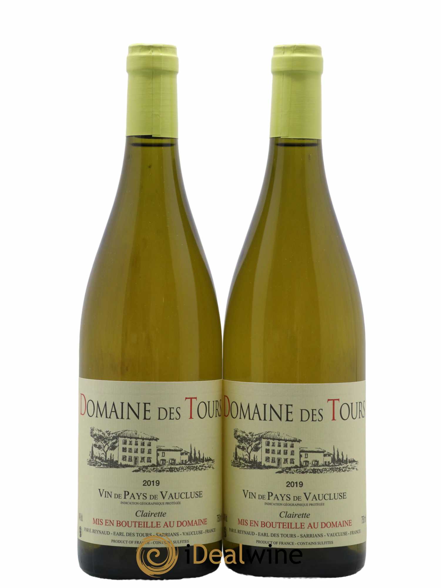 Vaucluse (Vin de Pays de Vaucluse) Domaine des Tours Emmanuel Reynaud Clairette 2019 - Lot de 2 bouteilles - 0