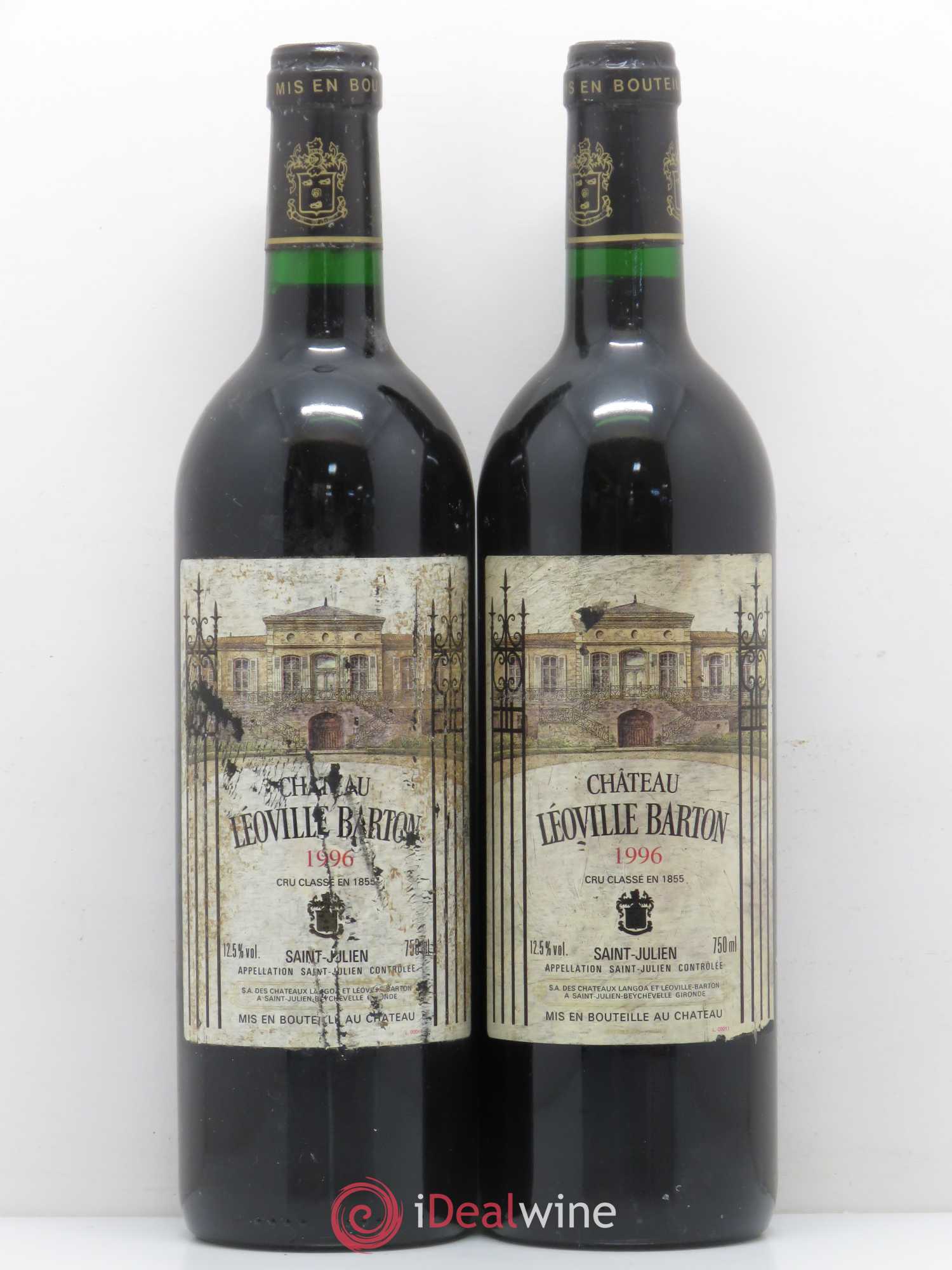 Château Léoville Barton 2ème Grand Cru Classé 1996 - Lot de 2 bouteilles - 0