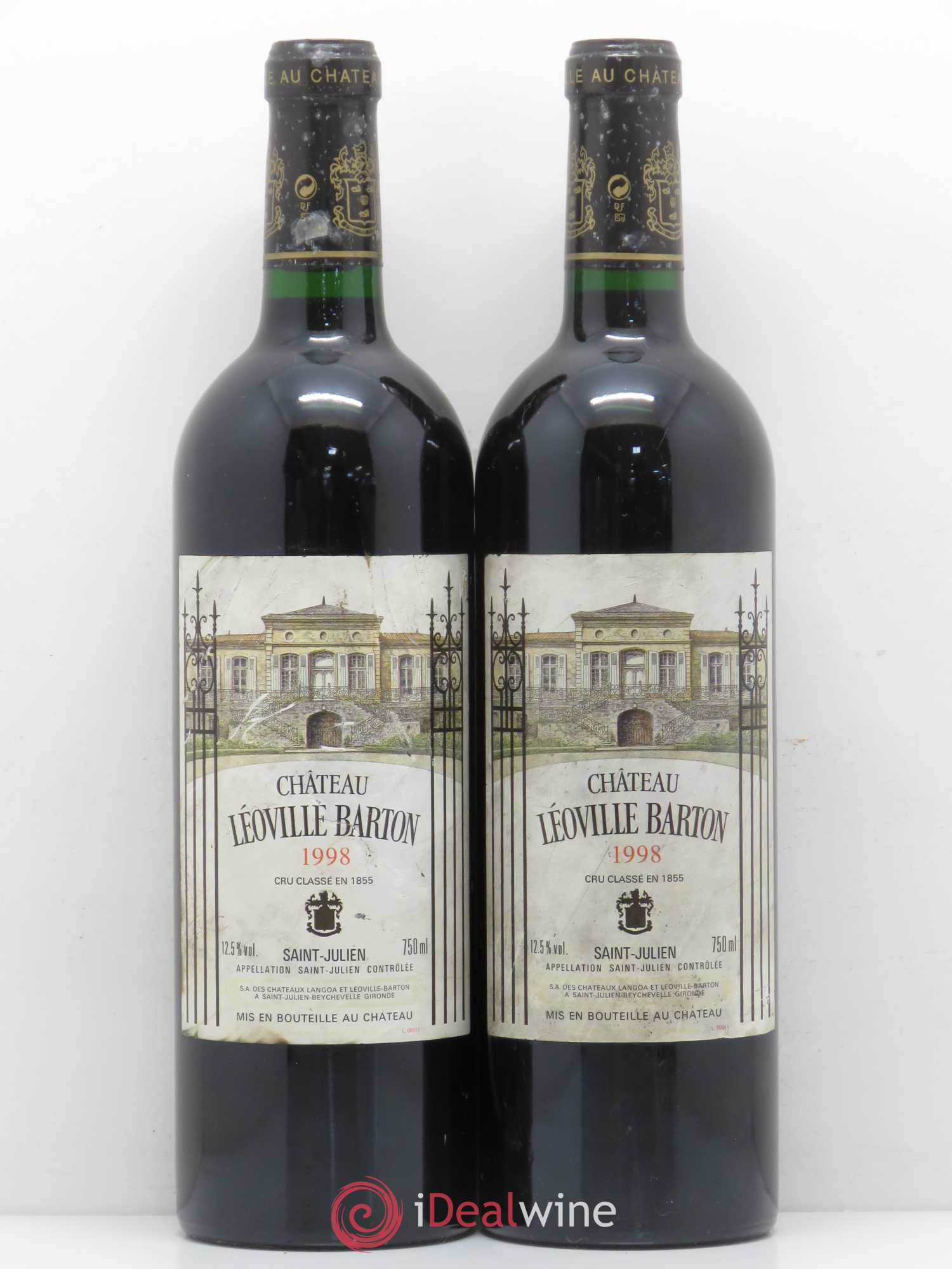 Château Léoville Barton 2ème Grand Cru Classé 1998 - Lot de 2 bouteilles - 0