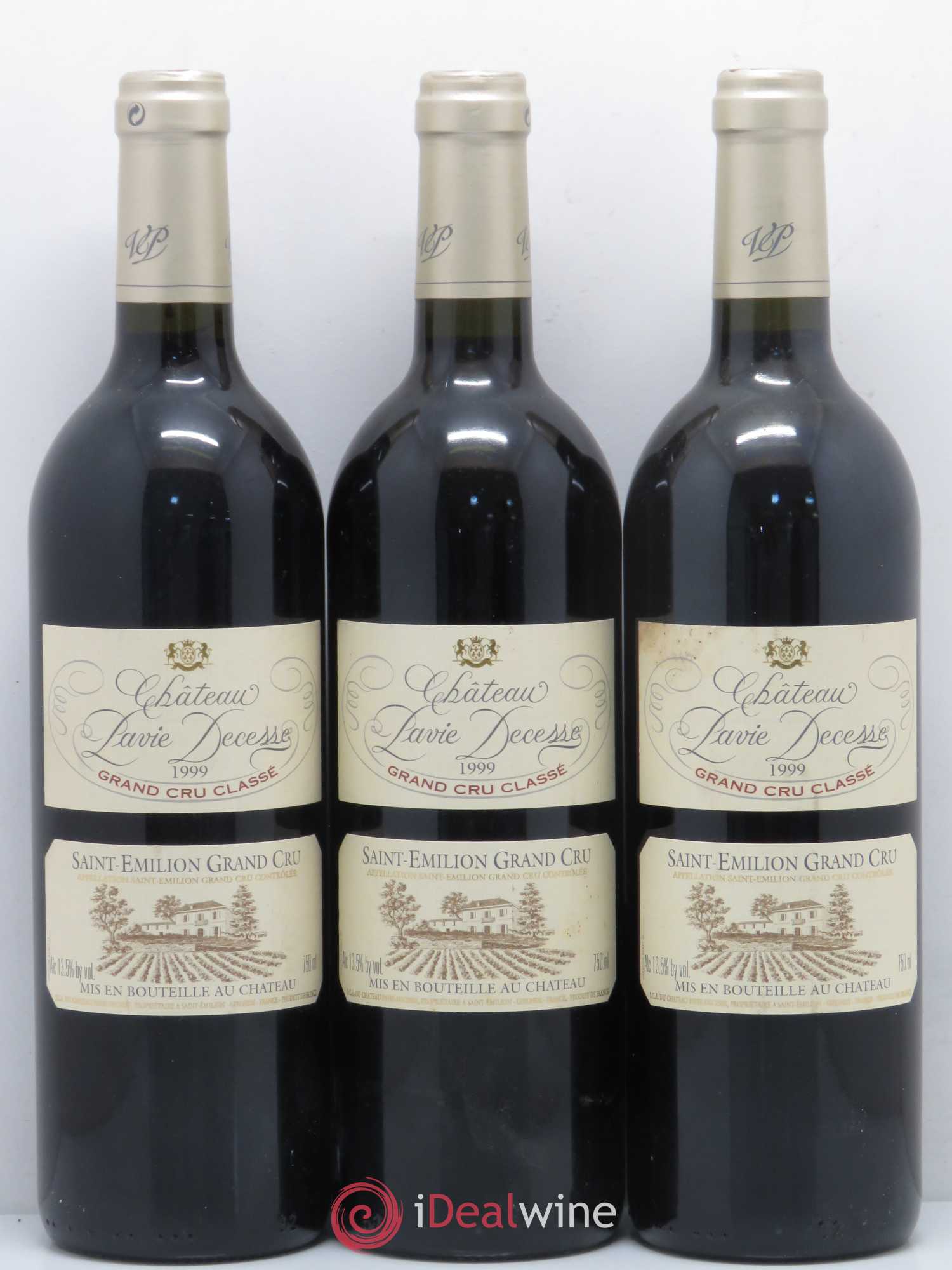 Château Pavie Decesse Grand Cru Classé 1999 - Lot de 3 bouteilles - 0