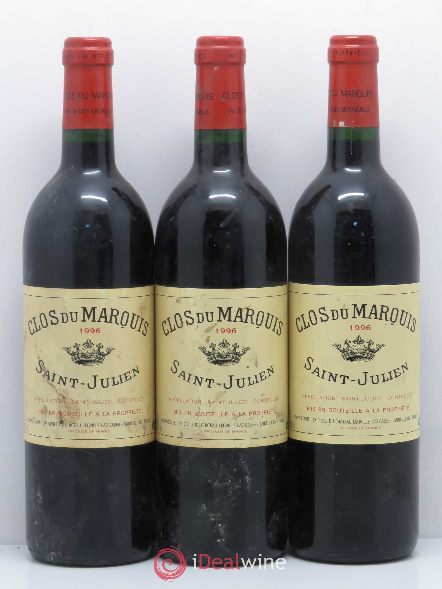 Clos du Marquis 1996 - Lot de 3 bouteilles - 0