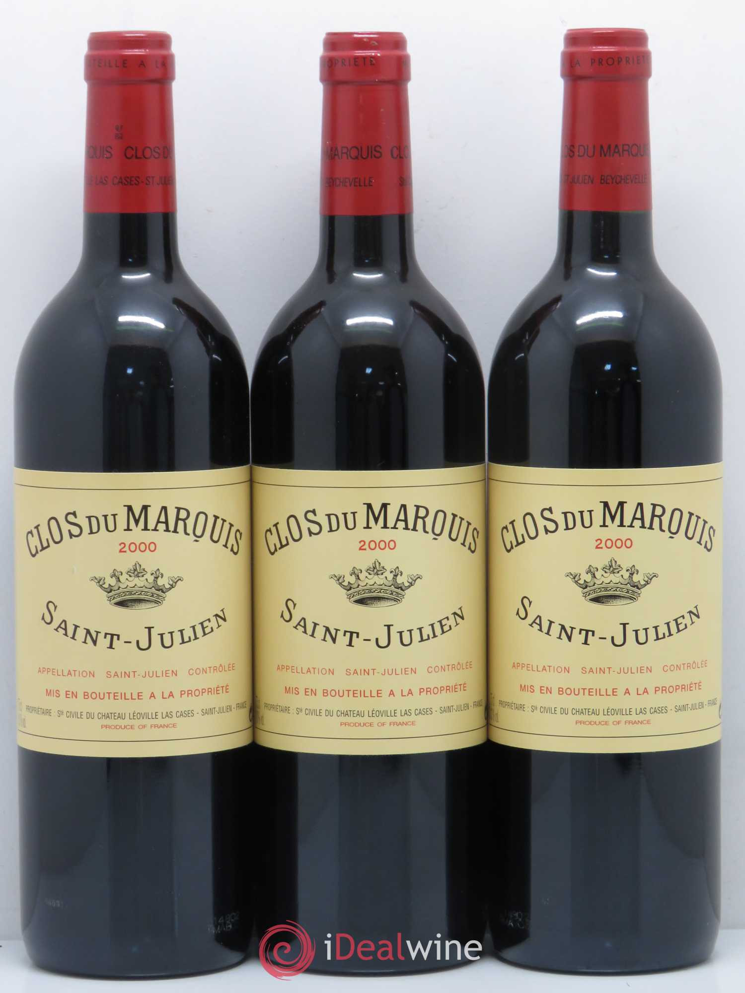 Clos du Marquis 2000 - Lot de 3 bouteilles - 0
