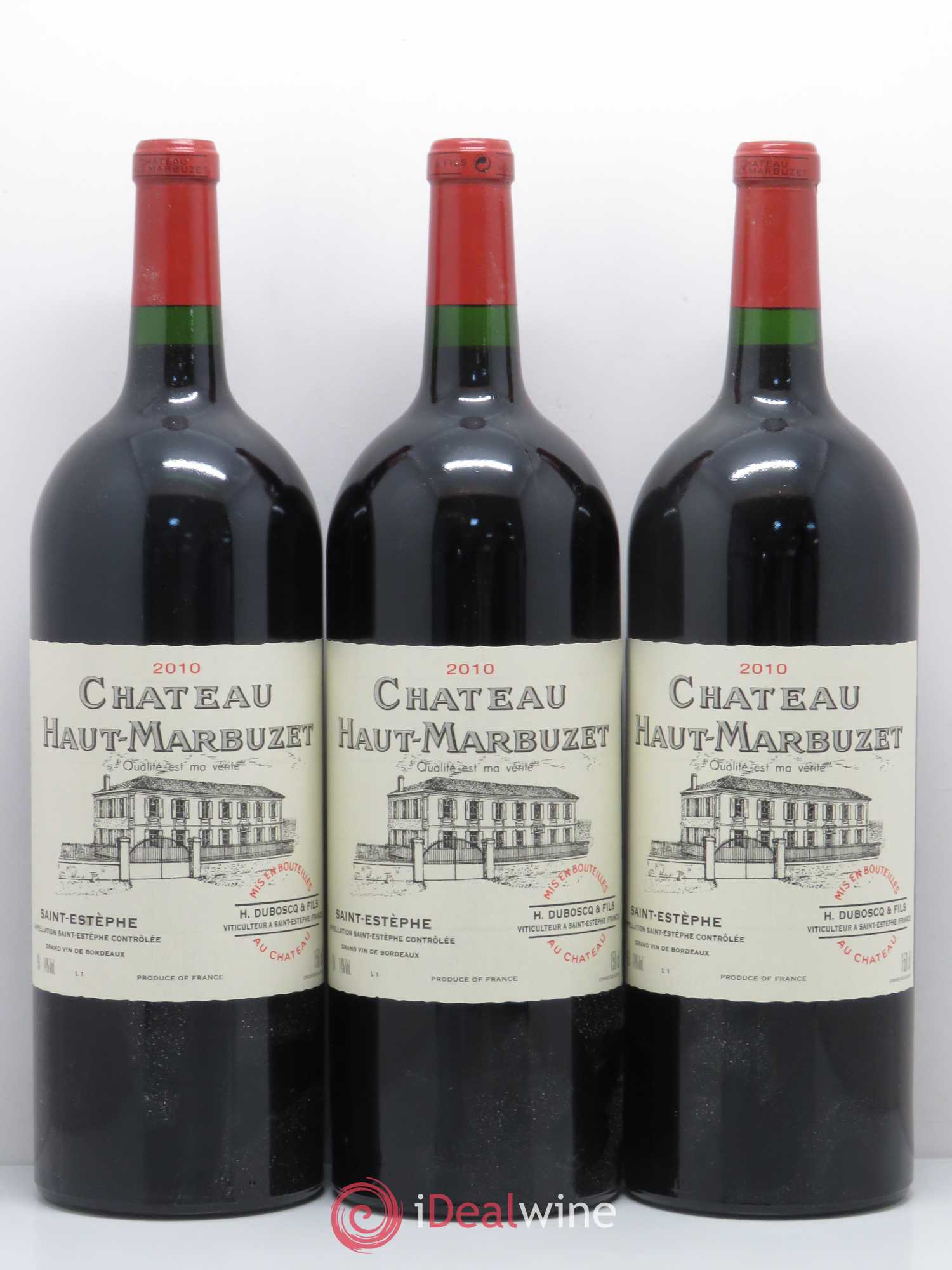 Château Haut Marbuzet 2010 - Lot de 3 magnums - 0