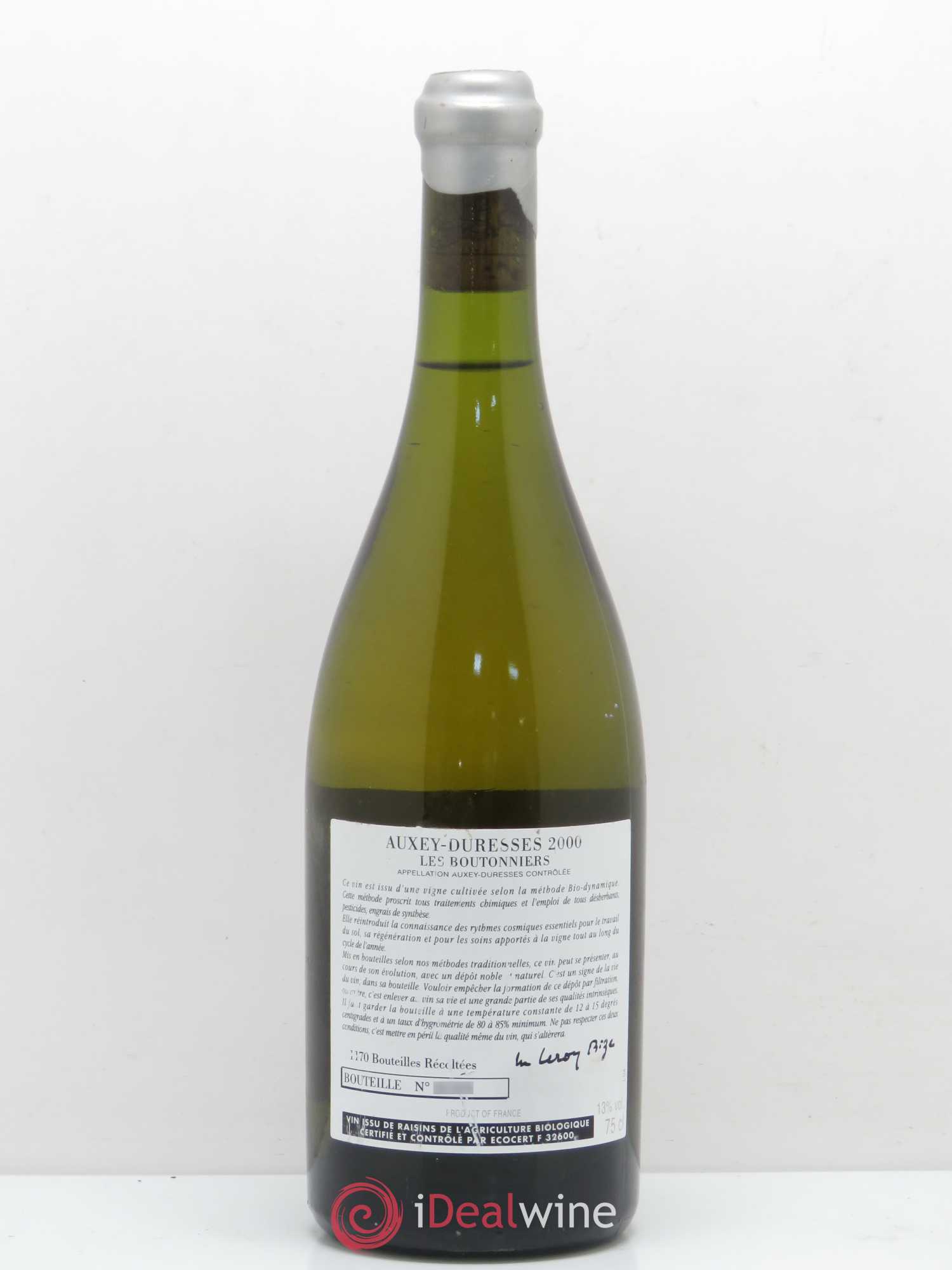 Auxey-Duresses Les Boutonniers d'Auvenay (Domaine) 2000 - Lot de 1 bouteille - 1