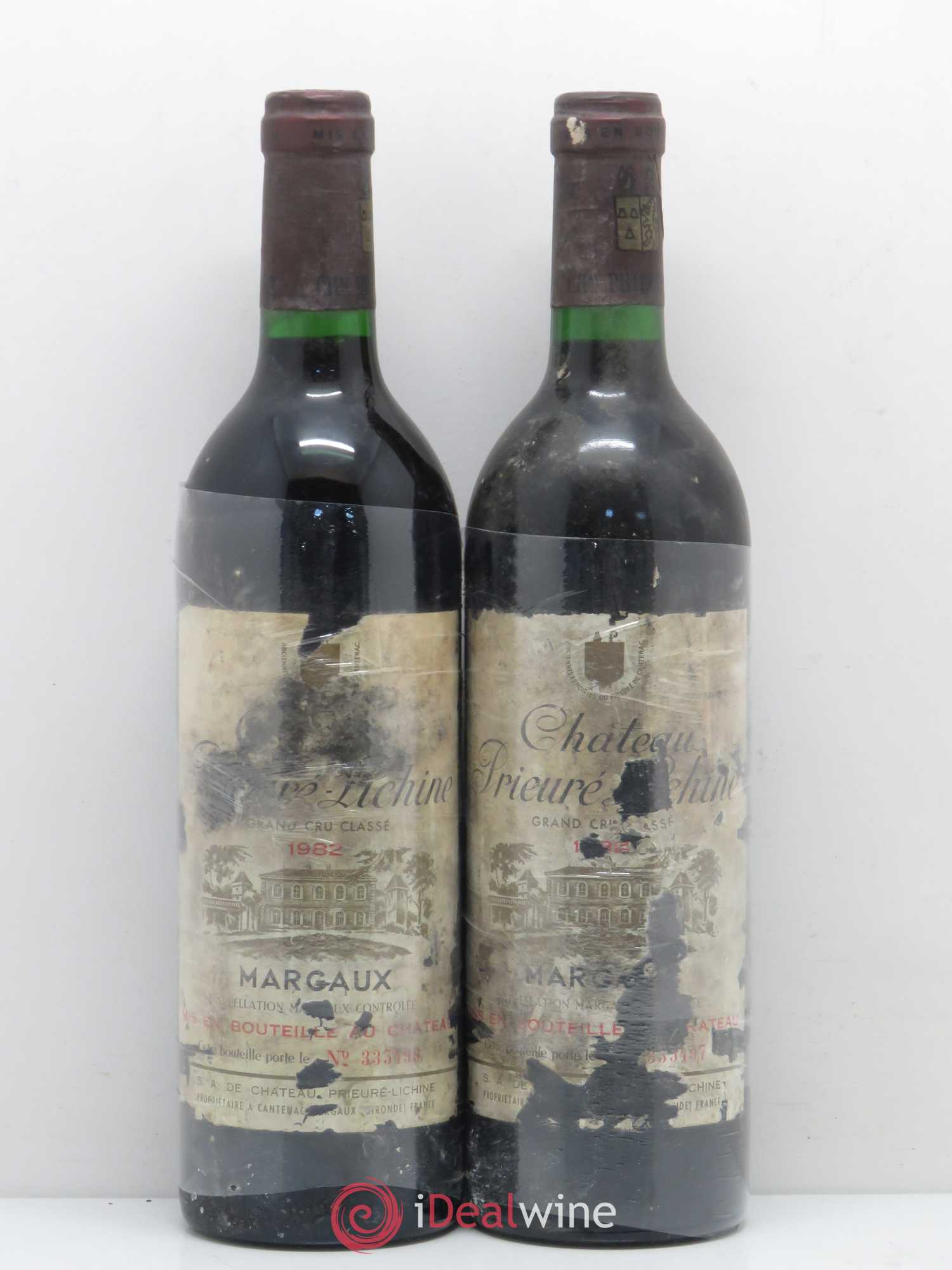 Château Prieuré Lichine 4ème Grand Cru Classé 1982 - Lot de 2 bouteilles - 0