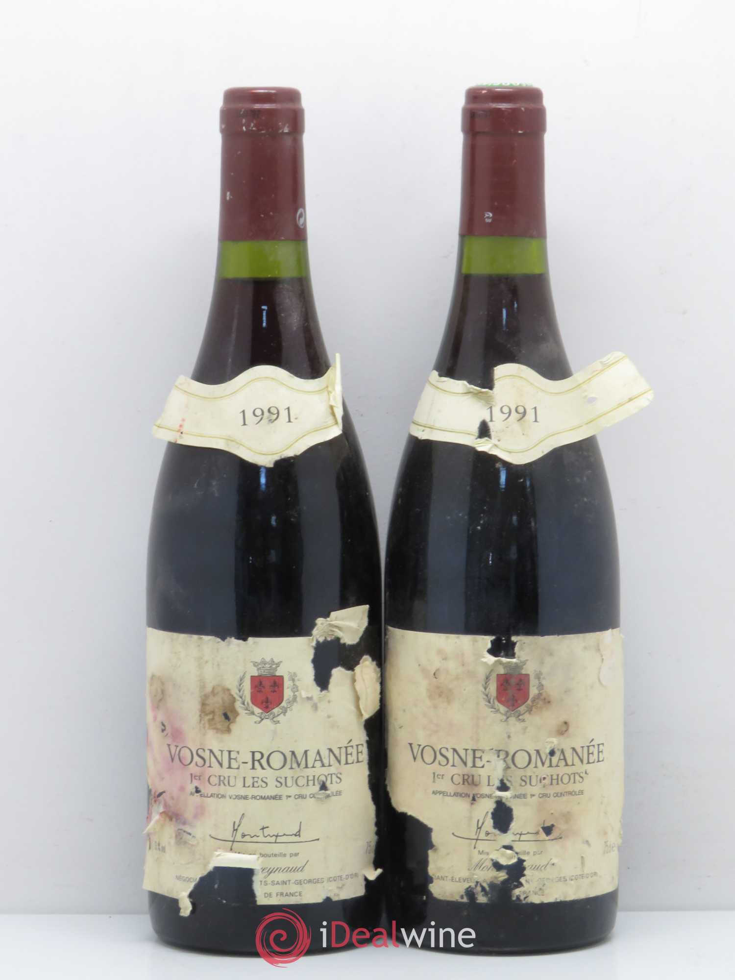 Vosne-Romanée 1er Cru Les Suchots Domaine Montreynaux 1991 - Posten von 2 Flaschen - 0
