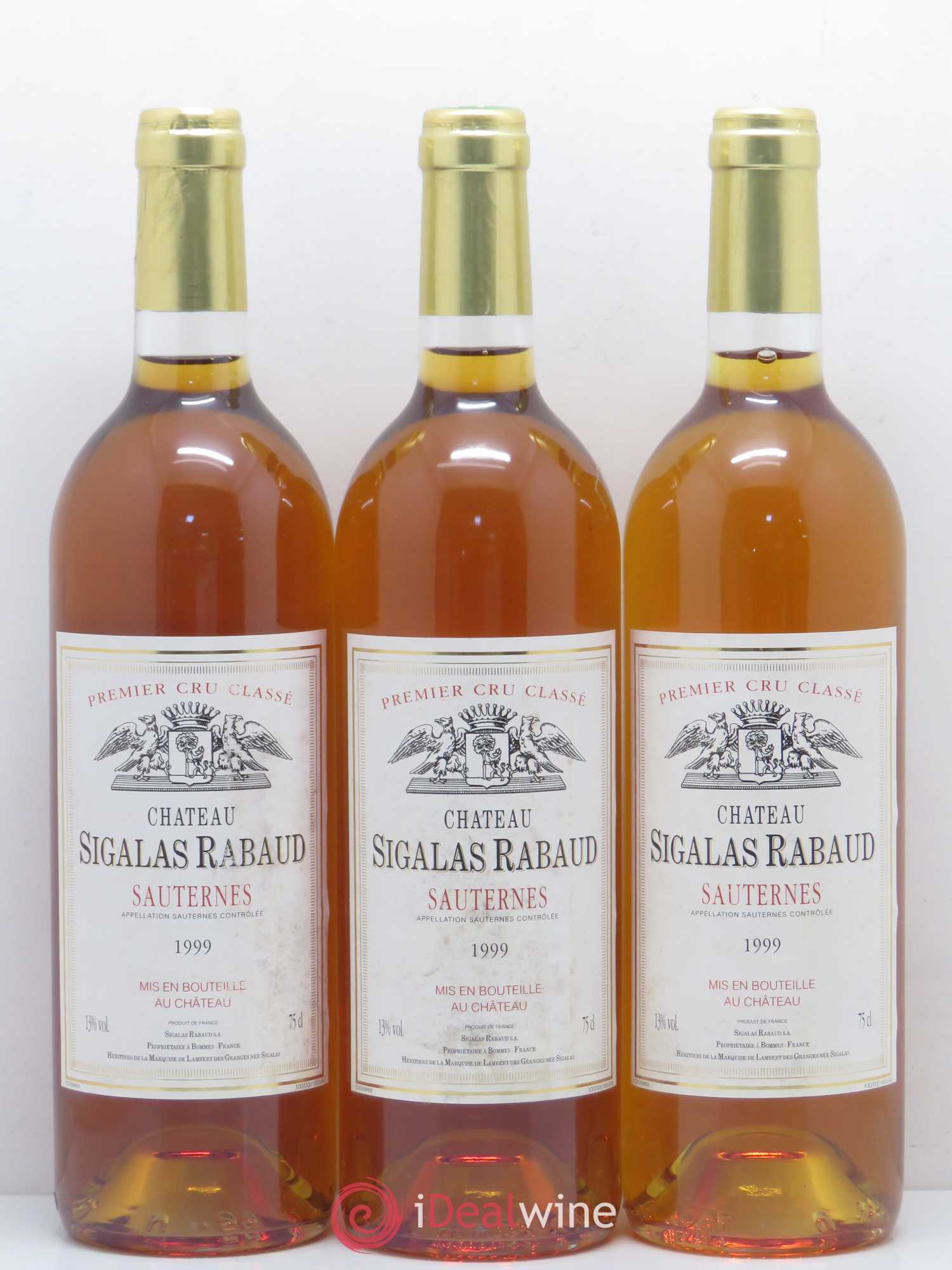 Château Sigalas Rabaud 1er Grand Cru Classé 1999 - Lot de 6 bouteilles - 2