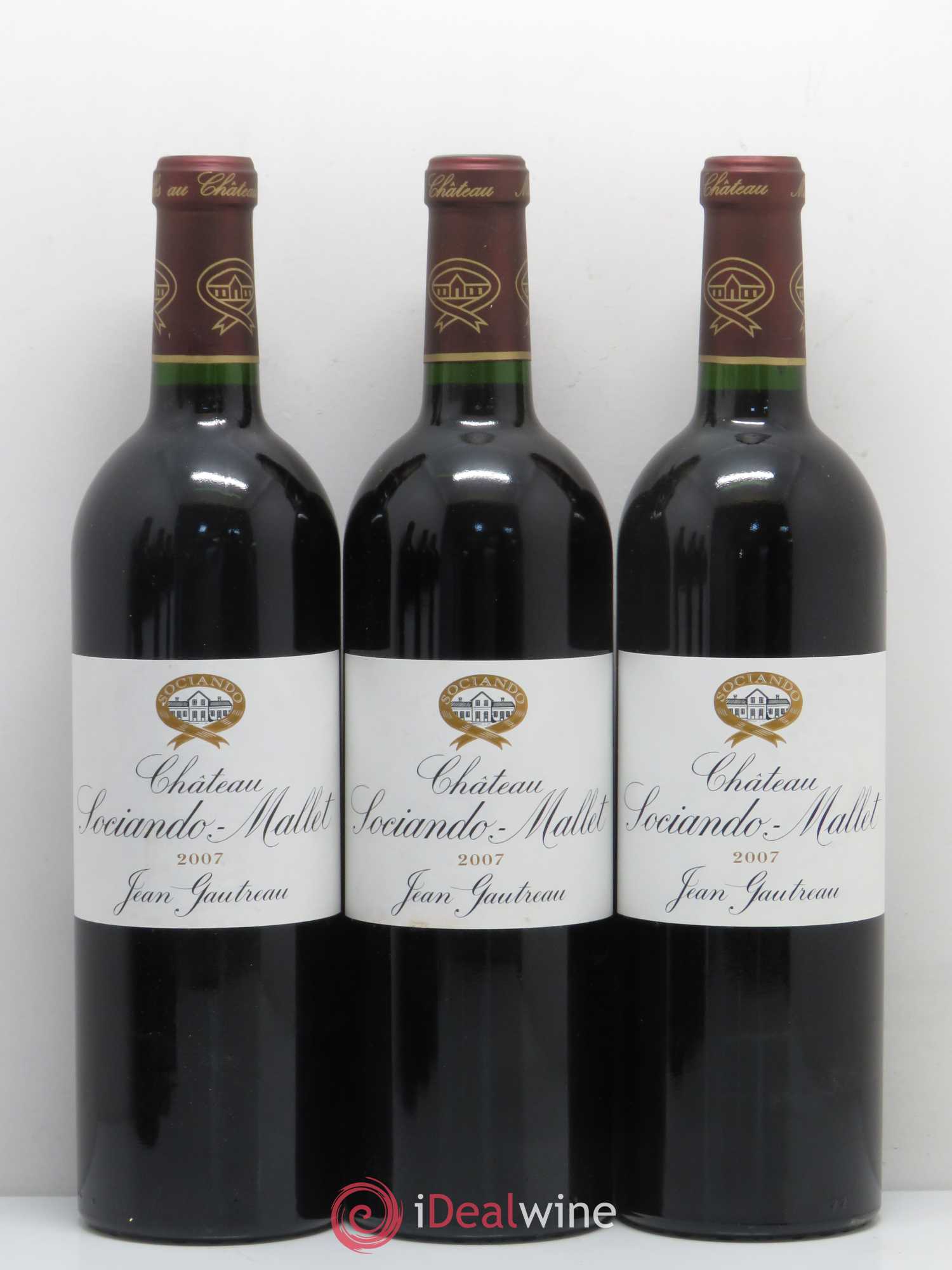 Château Sociando Mallet 2007 - Lot de 6 bouteilles - 1