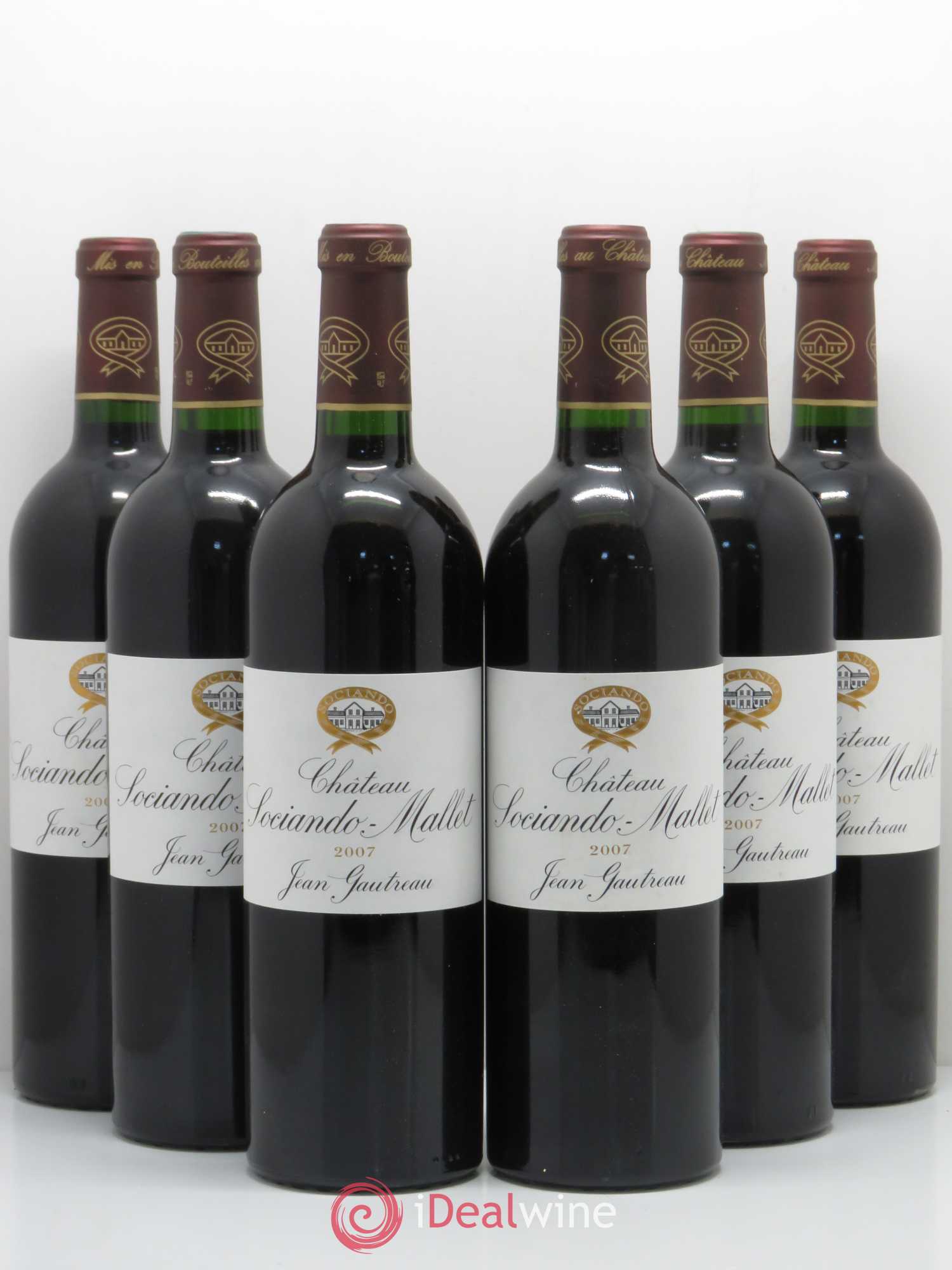 Château Sociando Mallet 2007 - Lot de 6 bouteilles - 0
