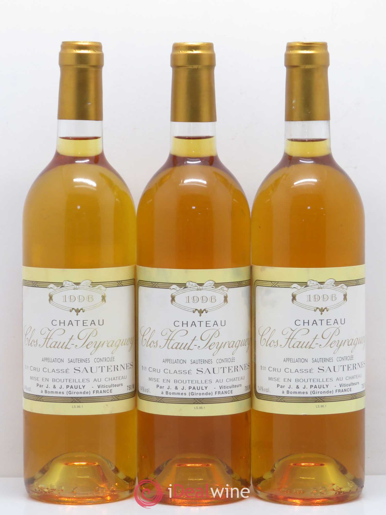 Clos Haut-Peyraguey 1er Grand Cru Classé 1996 - Lotto di 6 bottiglie - 2