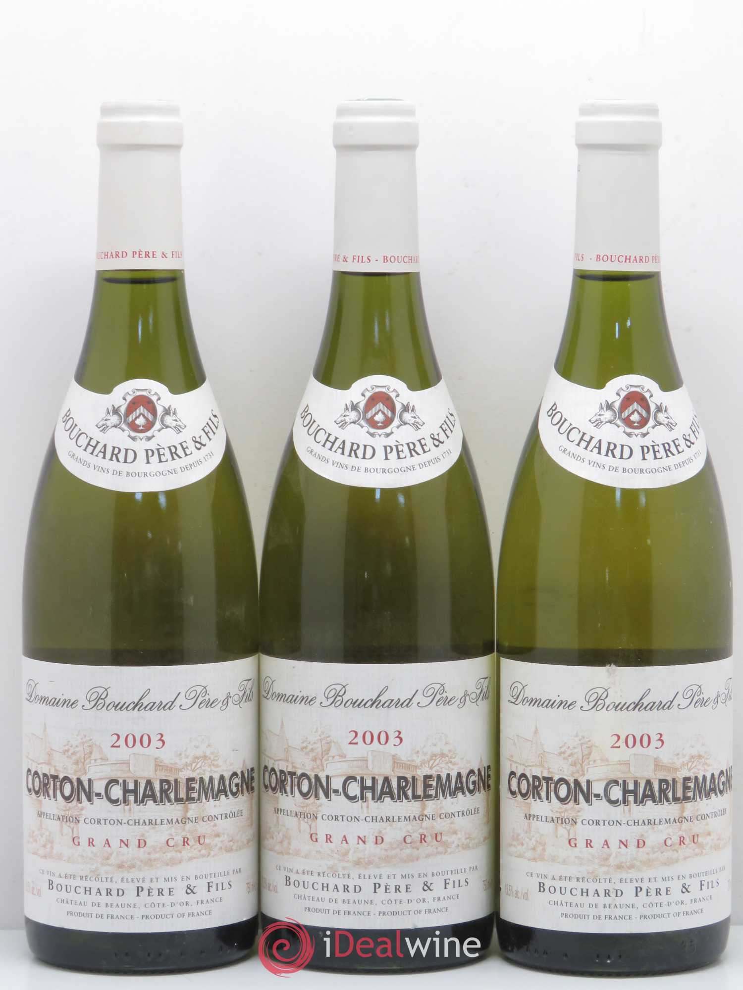 Corton-Charlemagne Grand Cru Bouchard Père & Fils 2003 - Lot de 3 bouteilles - 0