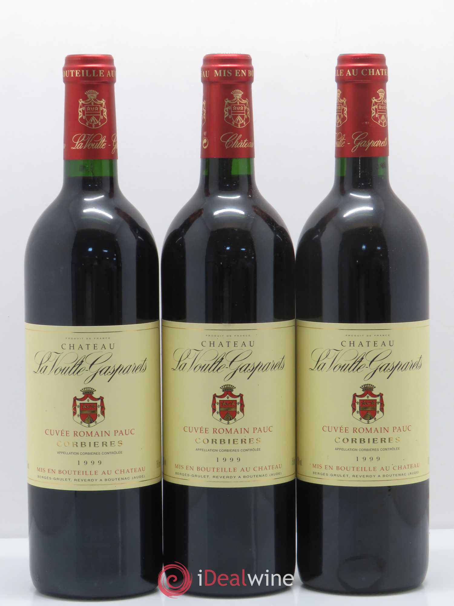 Corbières Boutenac La Voulte-Gasparets Cuvée Romain Pauc Patrick Reverdy 1999 - Lot de 3 bouteilles - 0