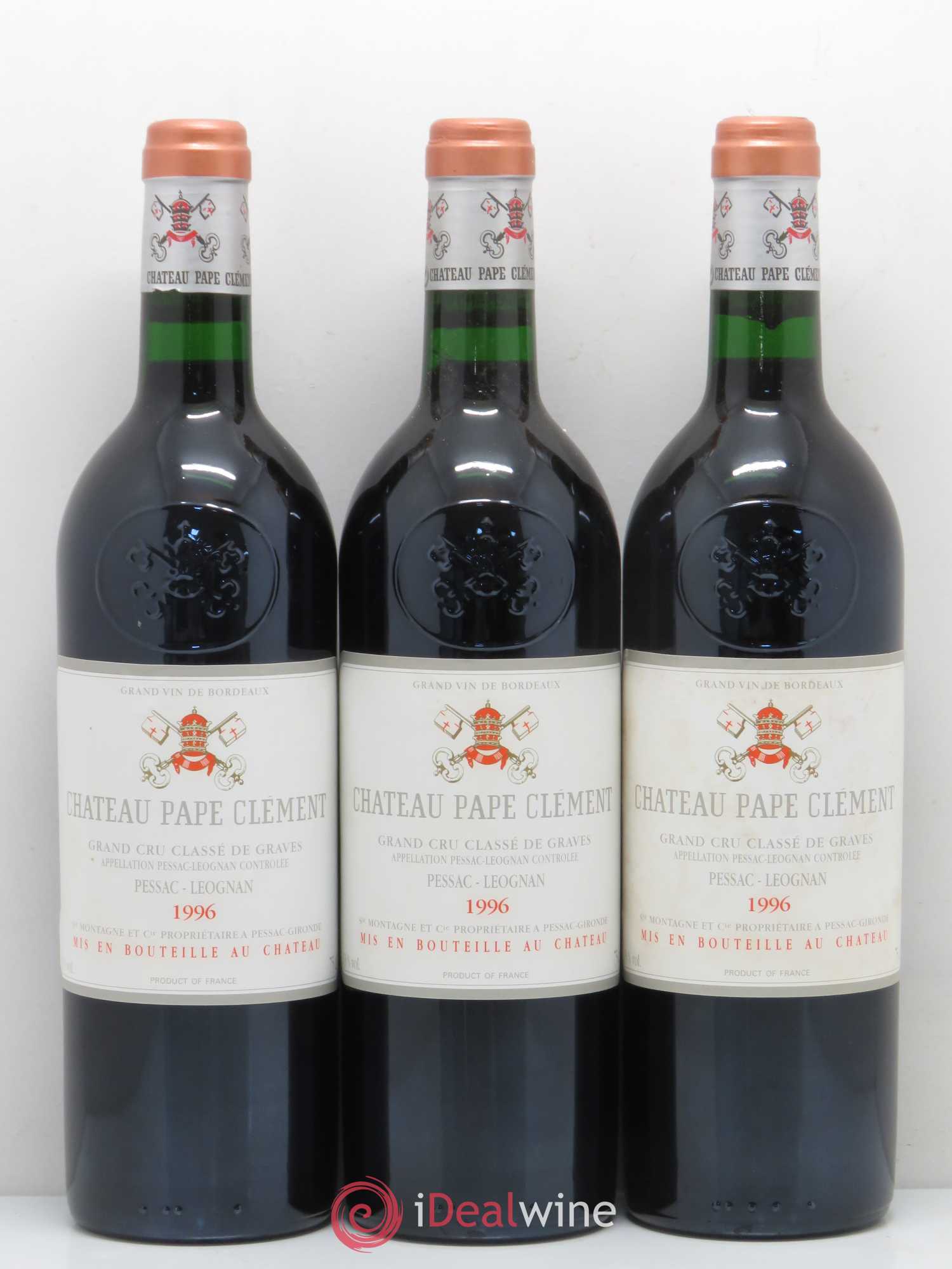 Château Pape Clément Cru Classé de Graves 1996 - Lot de 12 bouteilles - 1
