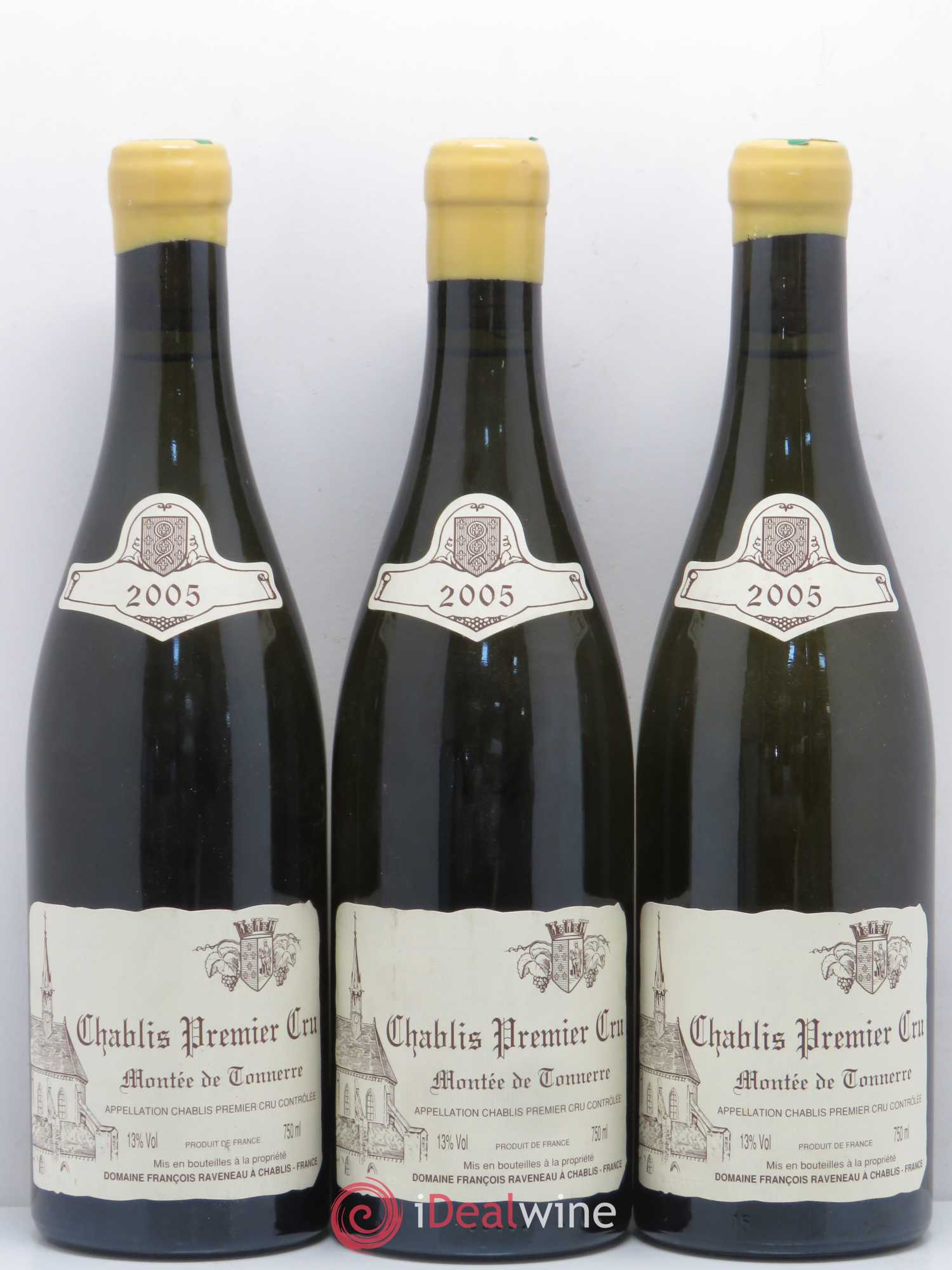 Chablis 1er Cru Montée de Tonnerre Raveneau (Domaine) 2005 - Posten von 3 Flaschen - 0