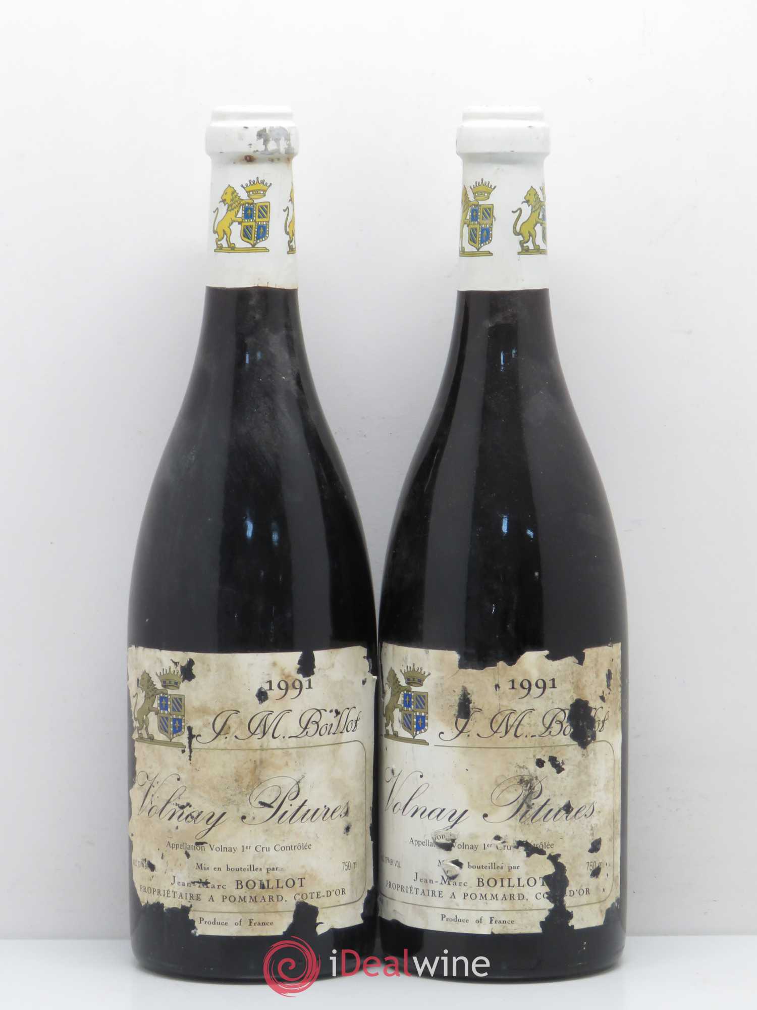 Volnay 1er Cru Les Pitures Domaine Jean Marc Boillot 1991 - Posten von 2 Flaschen - 0