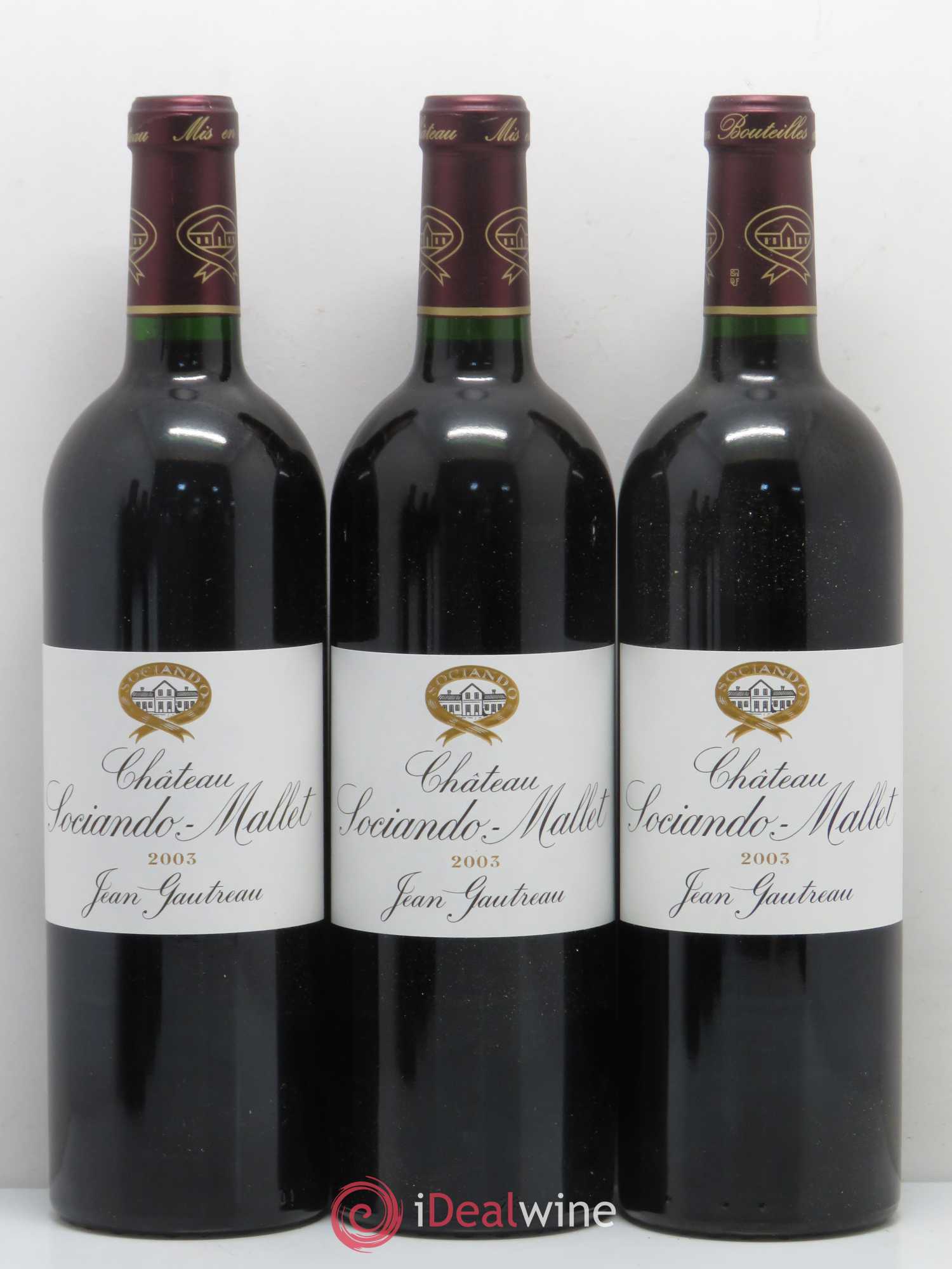 Château Sociando Mallet 2003 - Lot de 6 bouteilles - 1