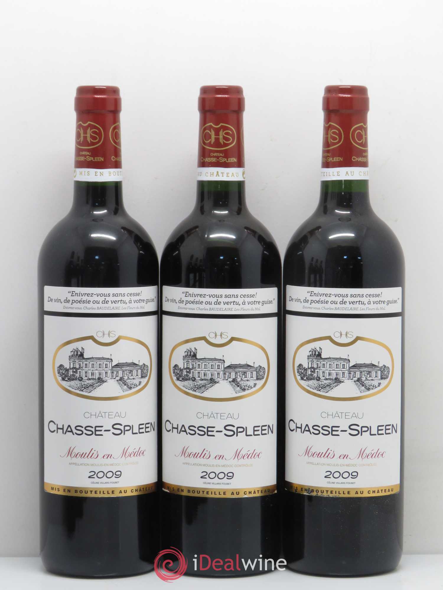 Château Chasse Spleen 2009 - Lot de 6 bouteilles - 1