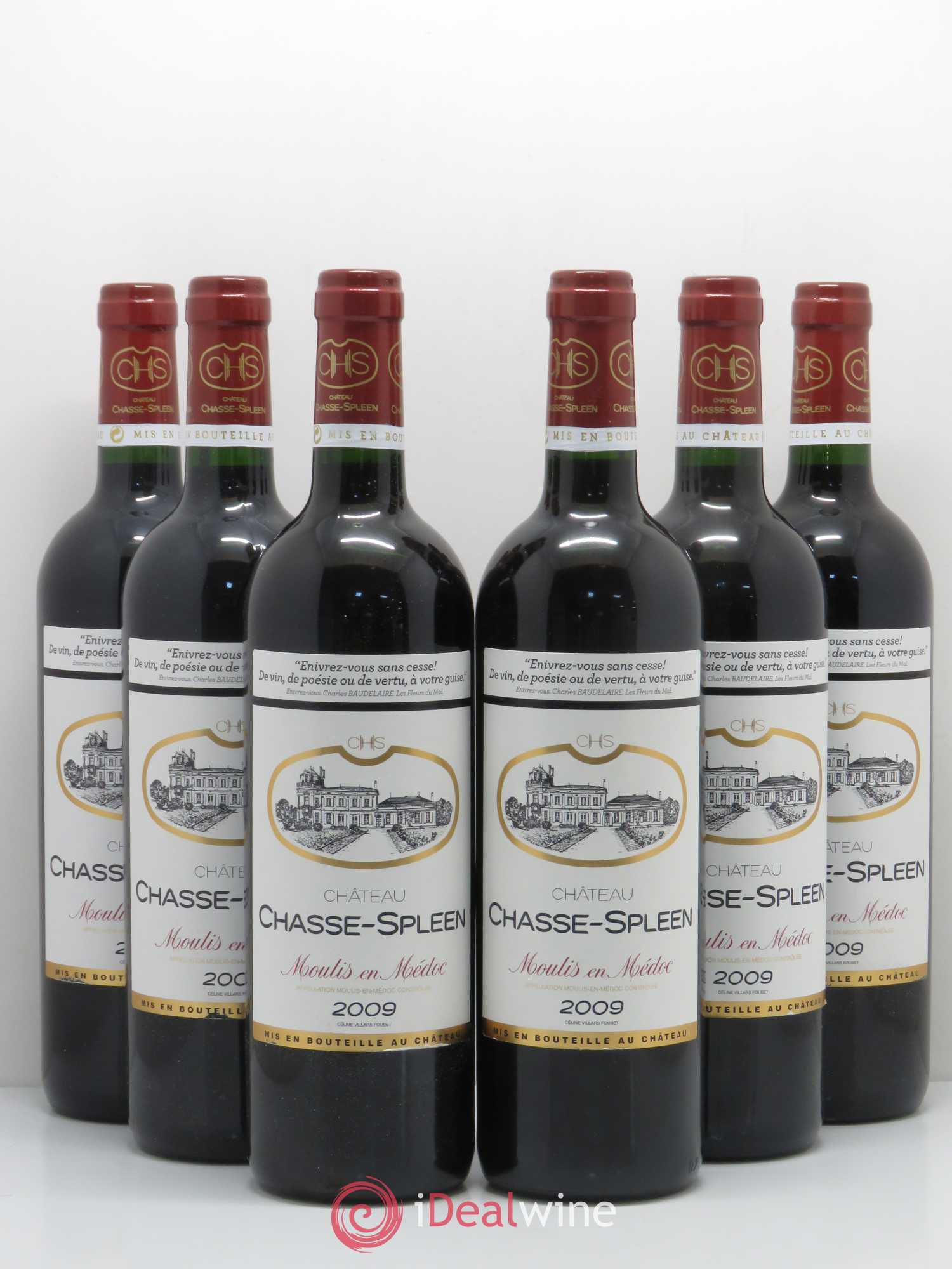 Château Chasse Spleen 2009 - Lot de 6 bouteilles - 0