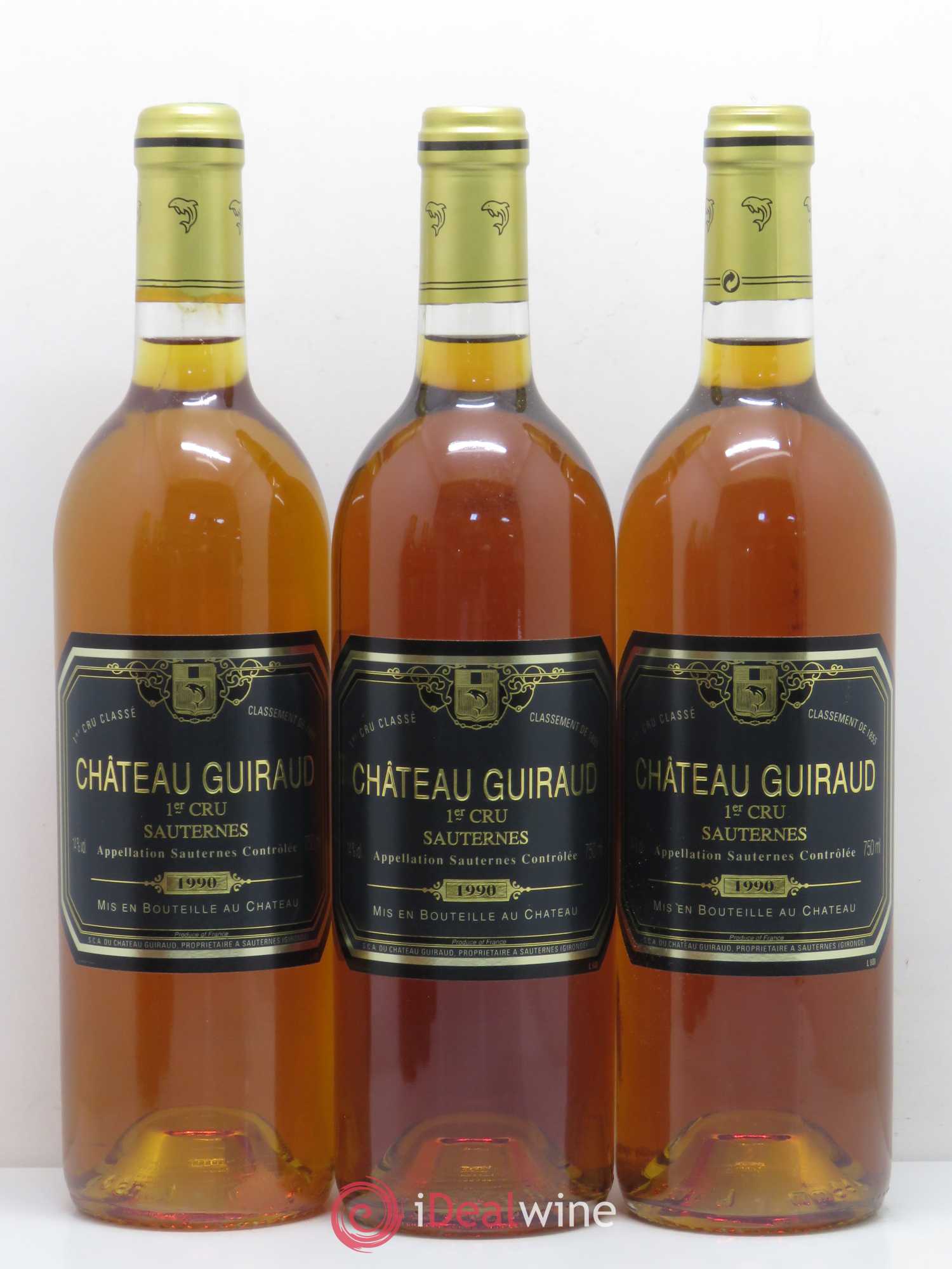 Château Guiraud 1er Grand Cru Classé 1990 - Lotto di 6 bottiglie - 1