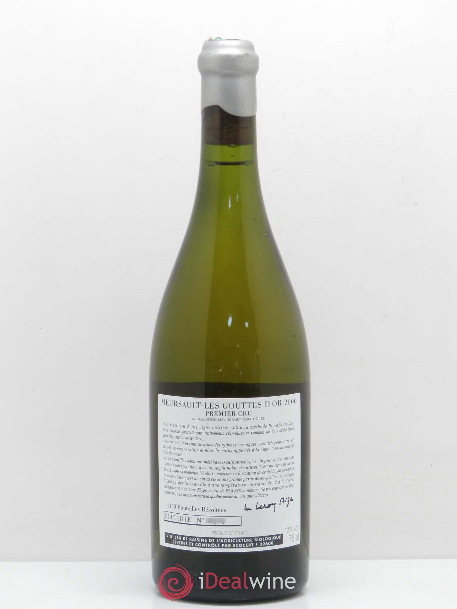 Meursault 1er Cru Les Gouttes d'Or d'Auvenay (Domaine) 2000 - Lot de 1 bouteille - 1