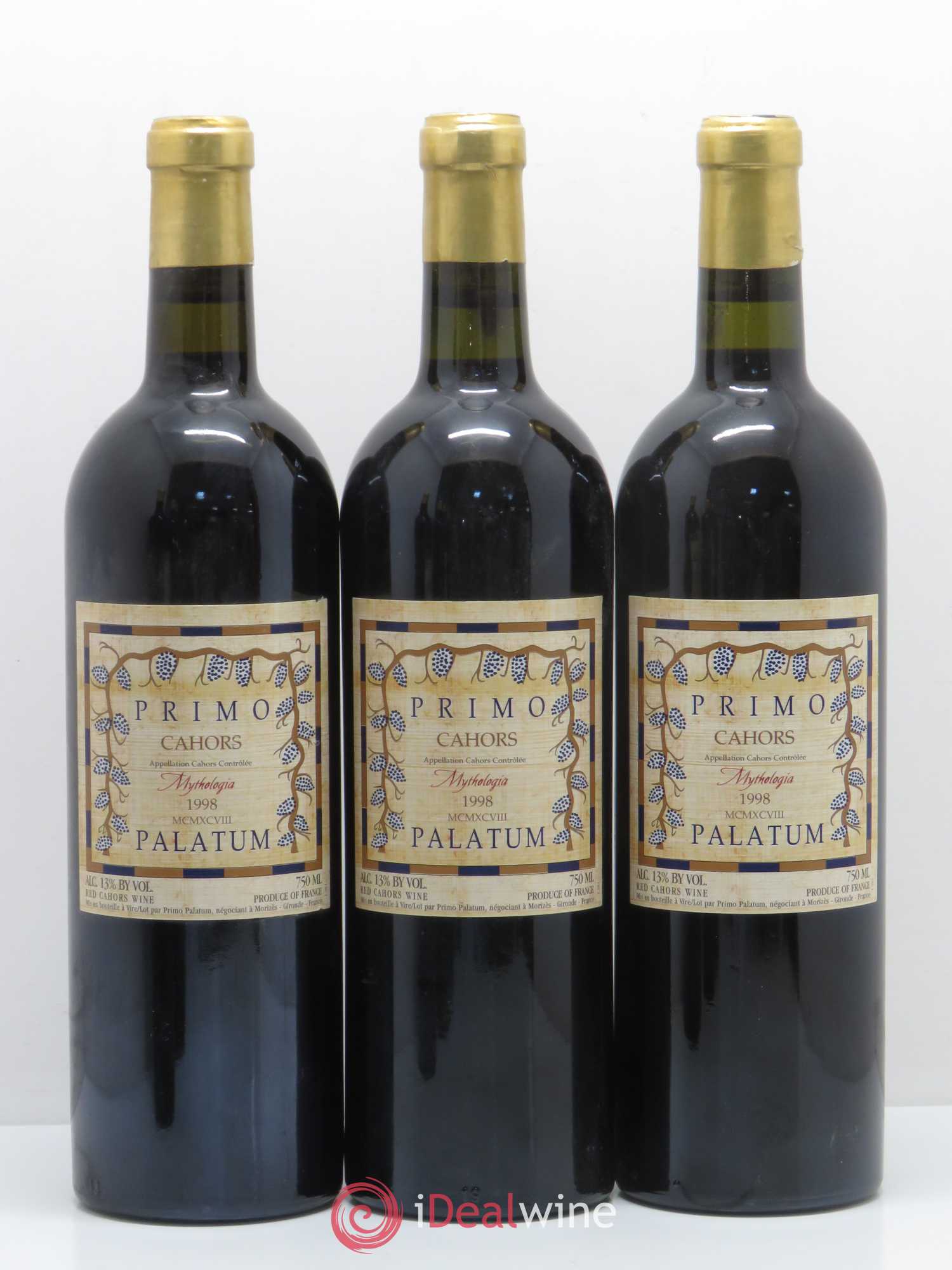 Cahors Mythologia Primo Palatum 1998 - Posten von 6 Flaschen - 1