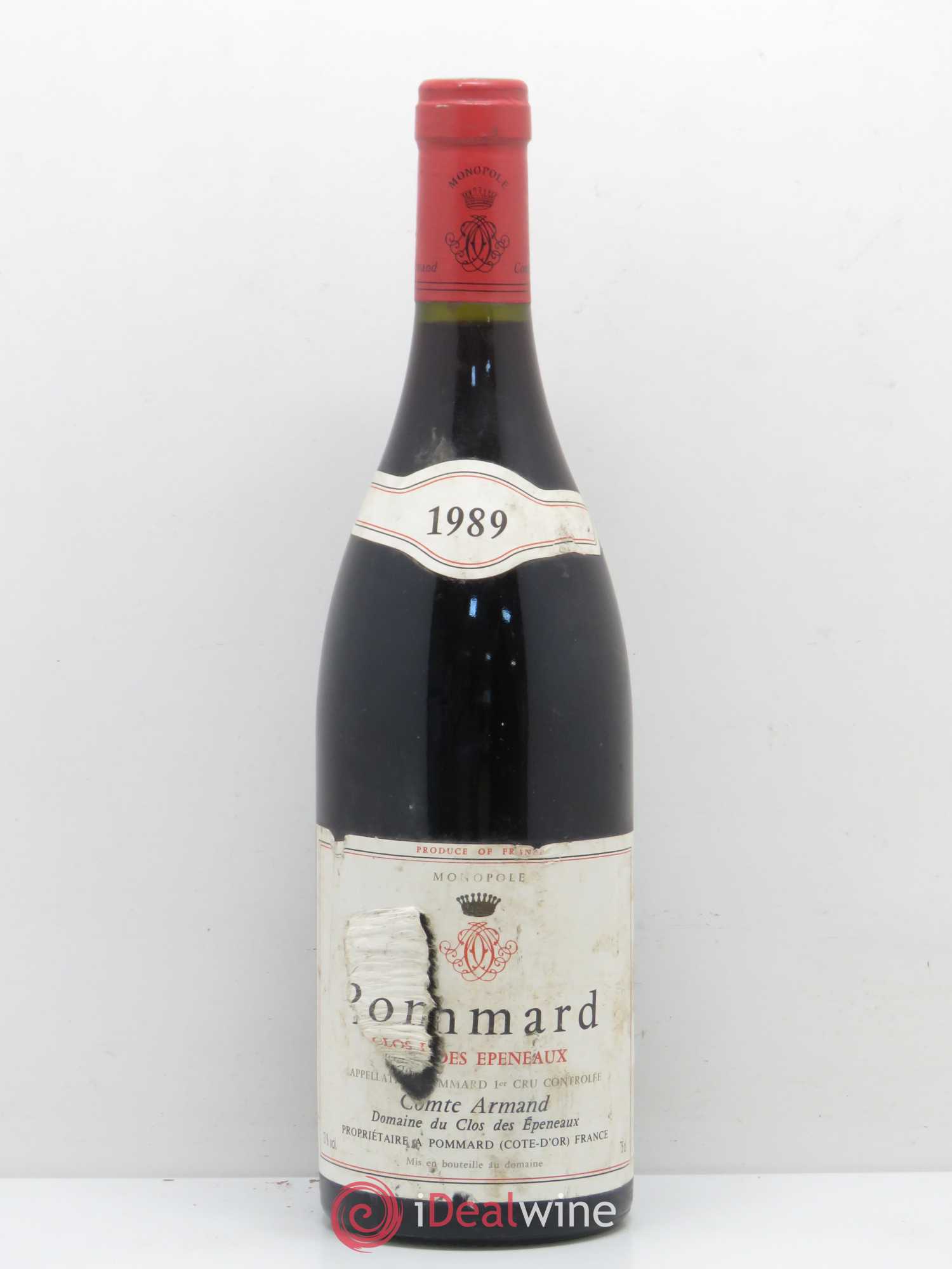Pommard 1er Cru Clos des Epeneaux Comte Armand 1989 - Lot de 1 bouteille - 0