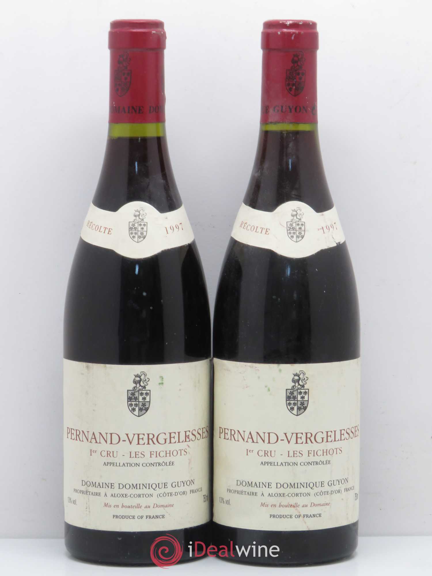 Pernand-Vergelesses 1er Cru Les Fichots Domaine Guyon (sans prix de réserve) 1997 - Posten von 2 Flaschen - 0