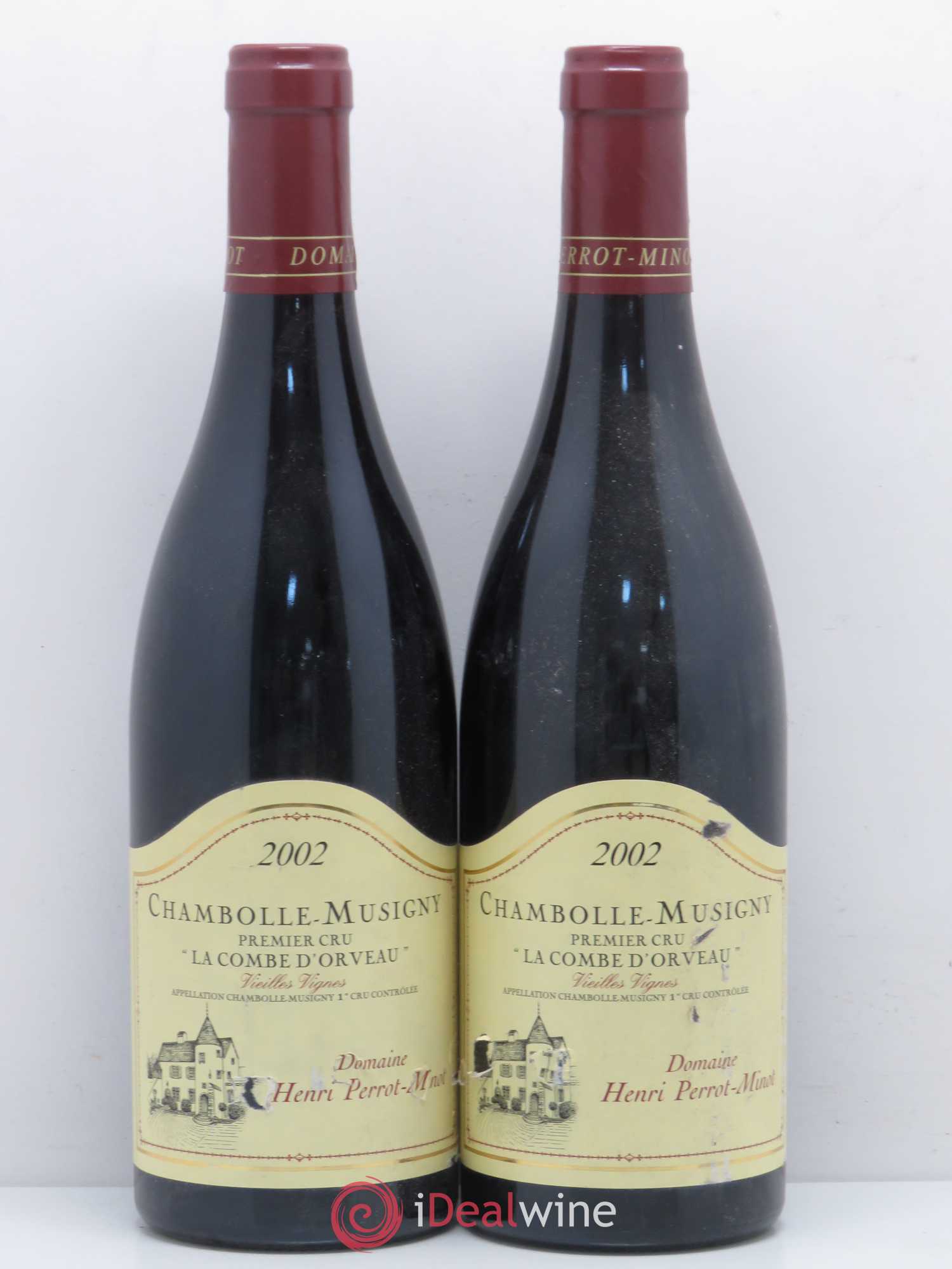 Chambolle-Musigny 1er Cru La Combe d'Orveaux Vieilles Vignes Domaine Perrot Minot 2002 - Posten von 2 Flaschen - 0