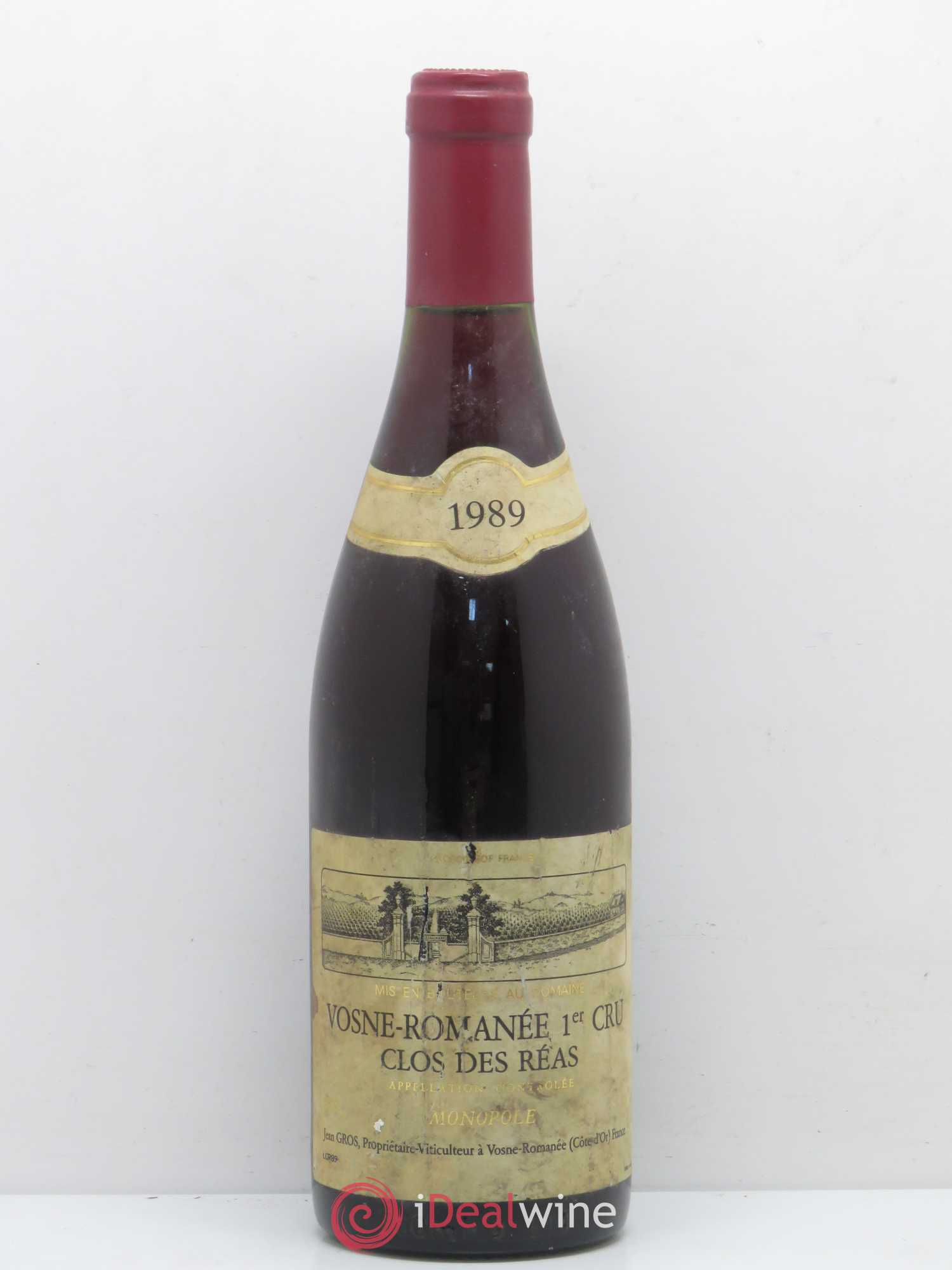 Vosne-Romanée 1er Cru Clos des Réas Jean Gros 1989 - Lot de 1 bouteille - 0