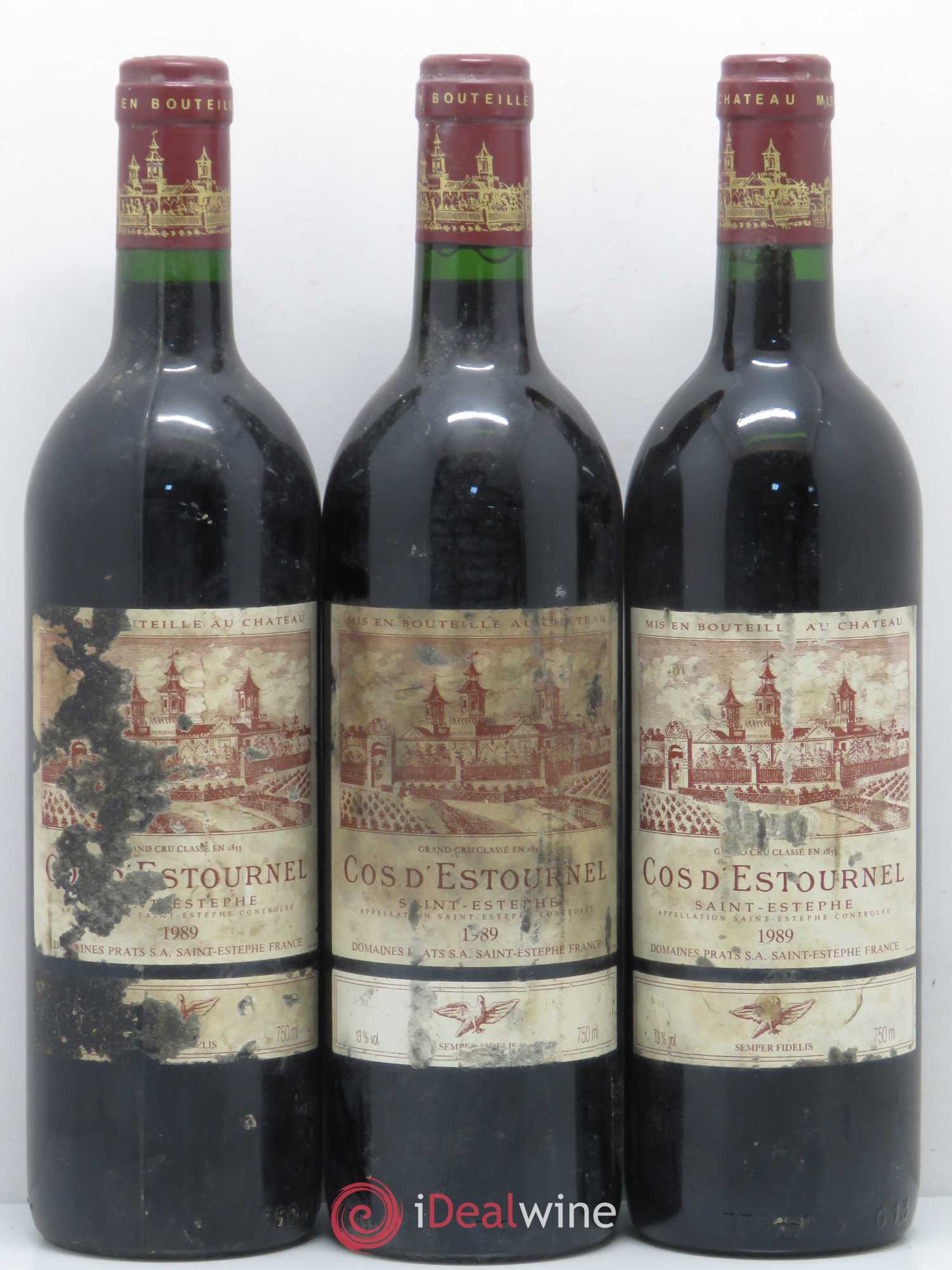 Cos d'Estournel 2ème Grand Cru Classé 1989 - Lot de 3 bouteilles - 0