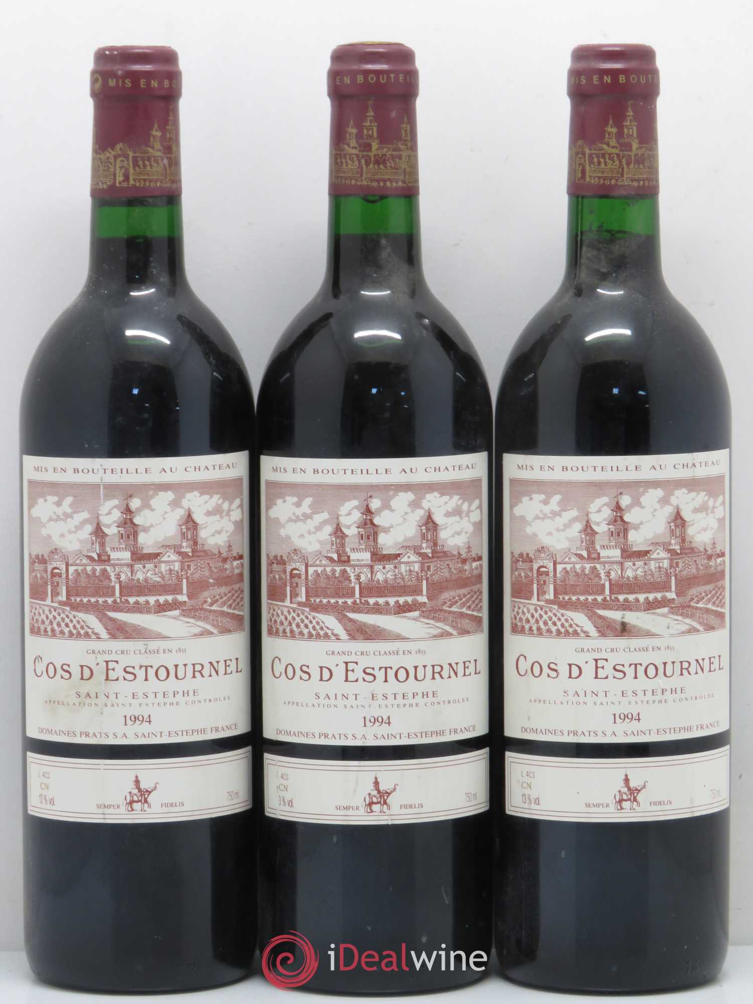 Cos d'Estournel 2ème Grand Cru Classé 1994 - Lot de 3 bouteilles - 0