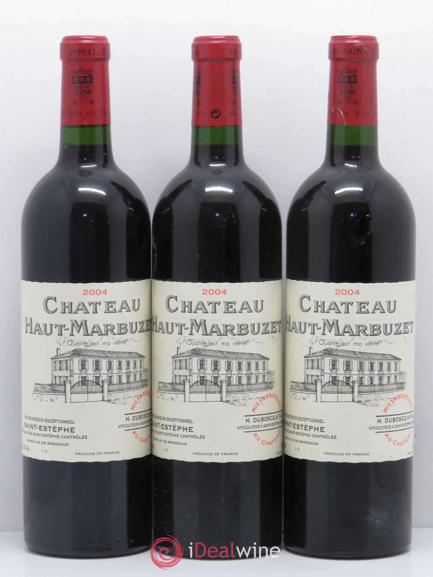 Château Haut Marbuzet 2004 - Lot de 3 bouteilles - 0
