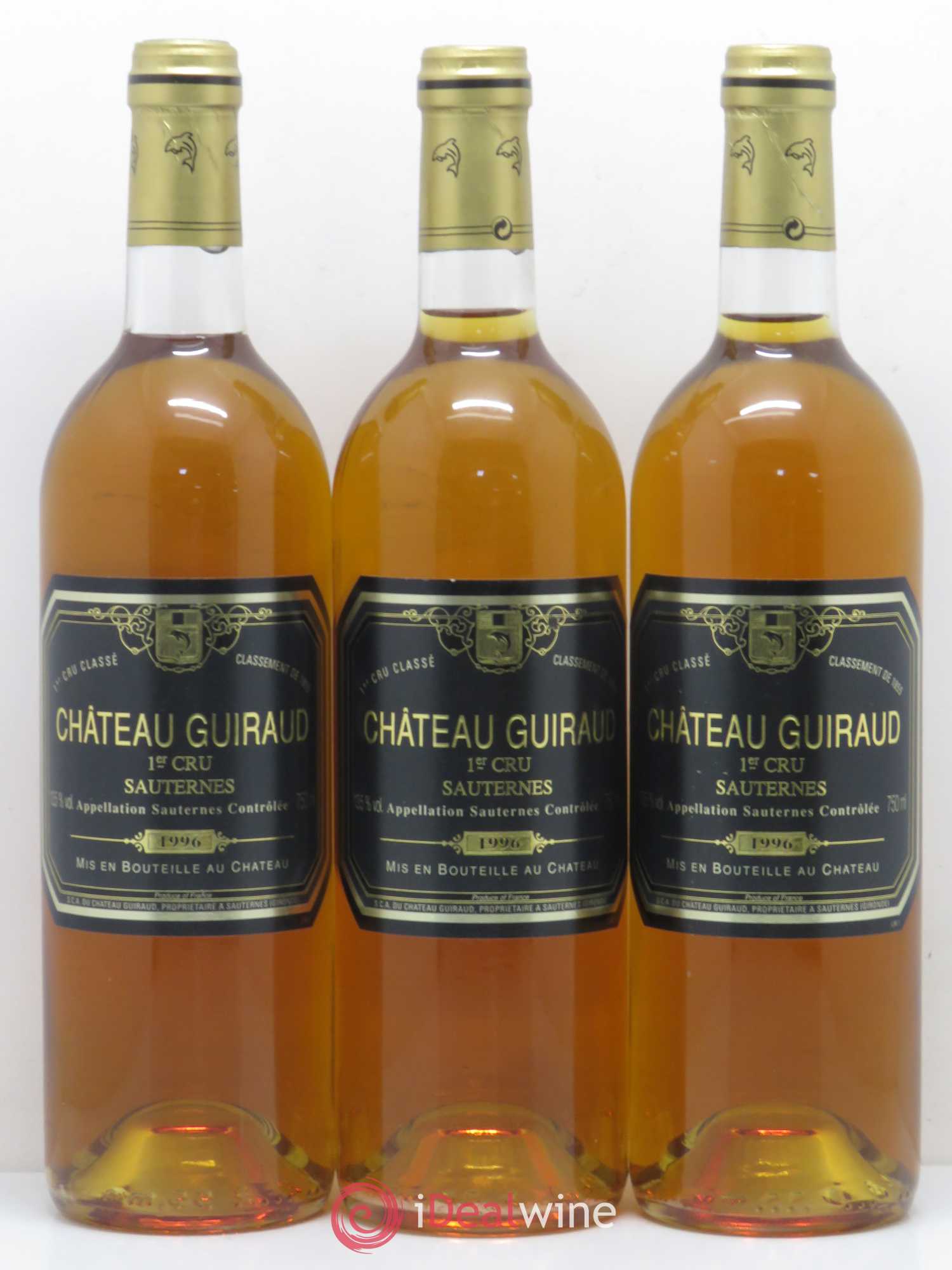 Château Guiraud 1er Grand Cru Classé 1996 - Lotto di 3 bottiglie - 0