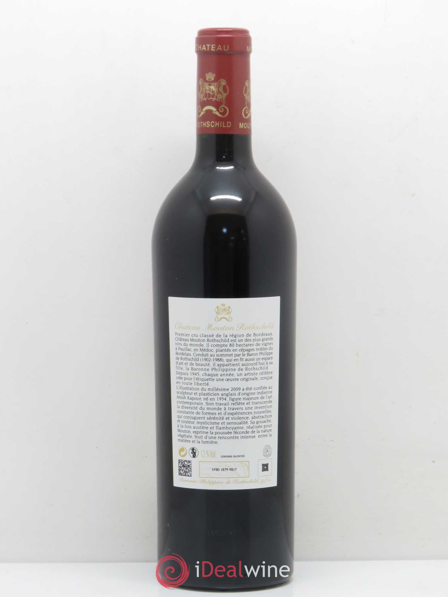 Château Mouton Rothschild 1er Grand Cru Classé 2009 - Lot de 1 bouteille - 1