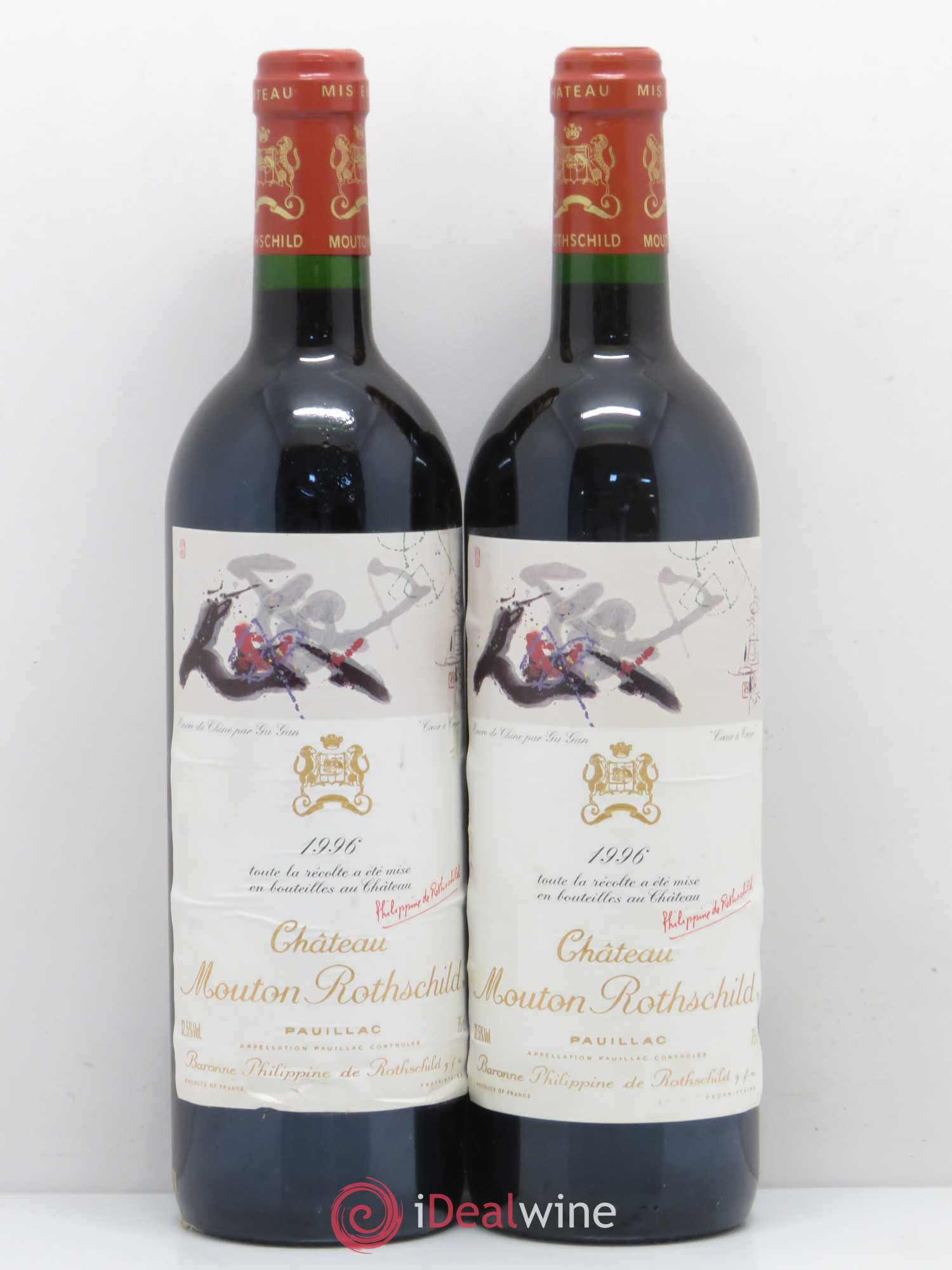 Château Mouton Rothschild 1er Grand Cru Classé 1996 - Lot de 2 bouteilles - 0