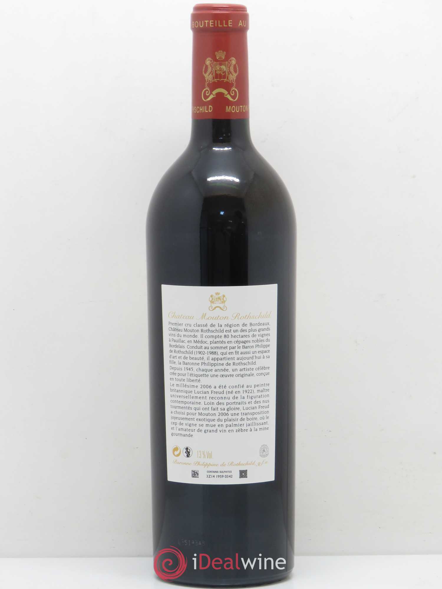 Château Mouton Rothschild 1er Grand Cru Classé 2006 - Lot de 1 bouteille - 1