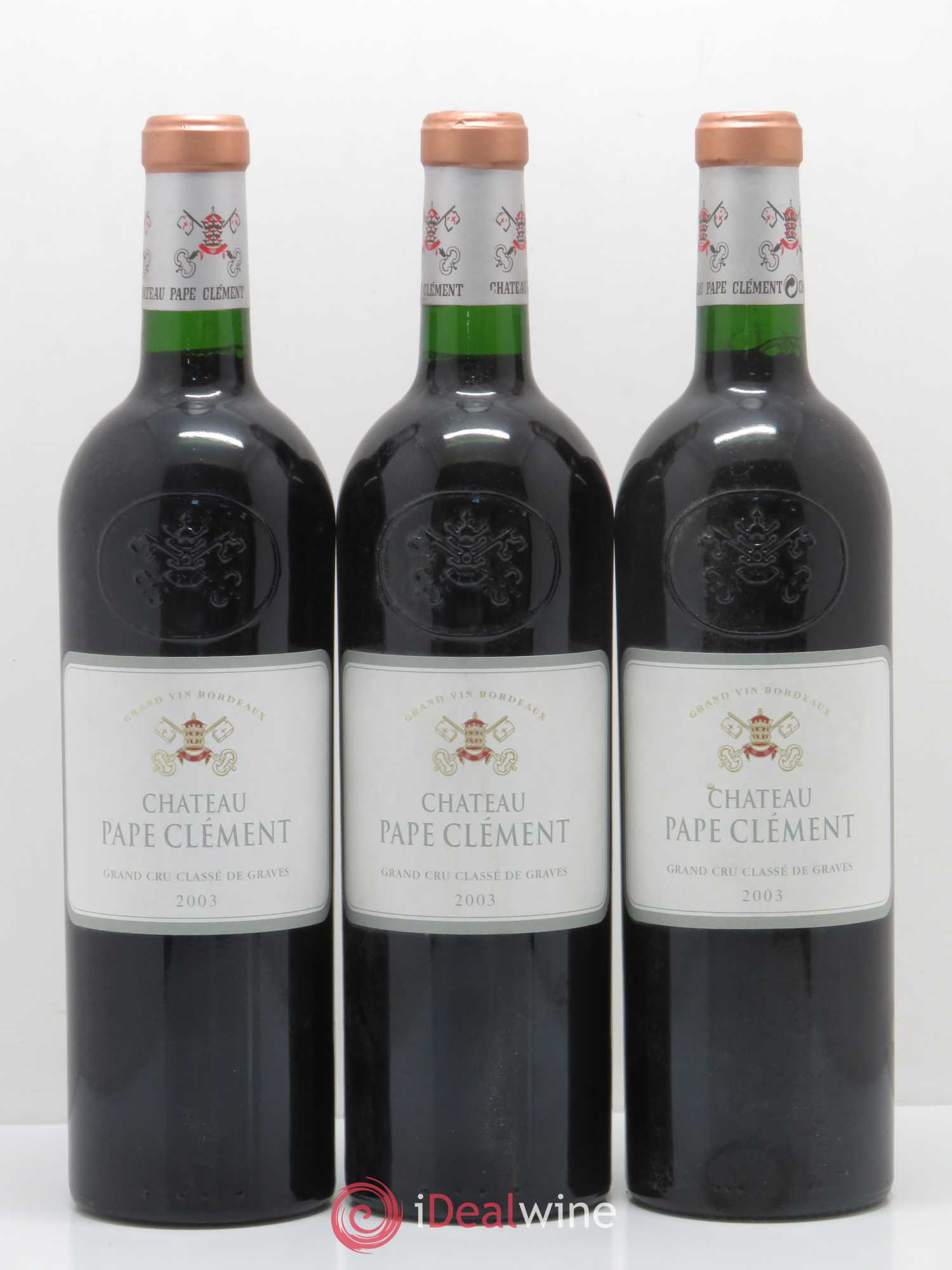 Château Pape Clément Cru Classé de Graves 2003 - Lot de 3 bouteilles - 0