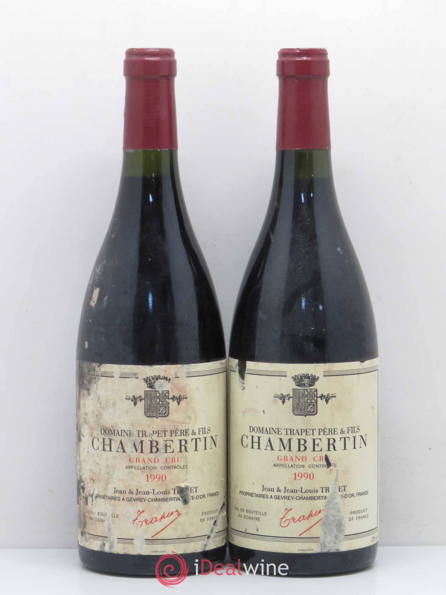 Chambertin Grand Cru Domaine Trapet 1990 - Lot de 2 bouteilles - 0