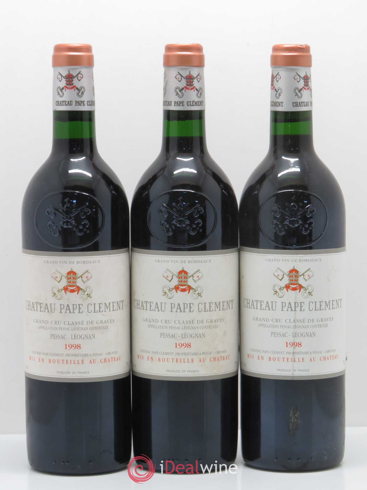 Château Pape Clément Cru Classé de Graves 1998 - Lot de 12 bouteilles - 1