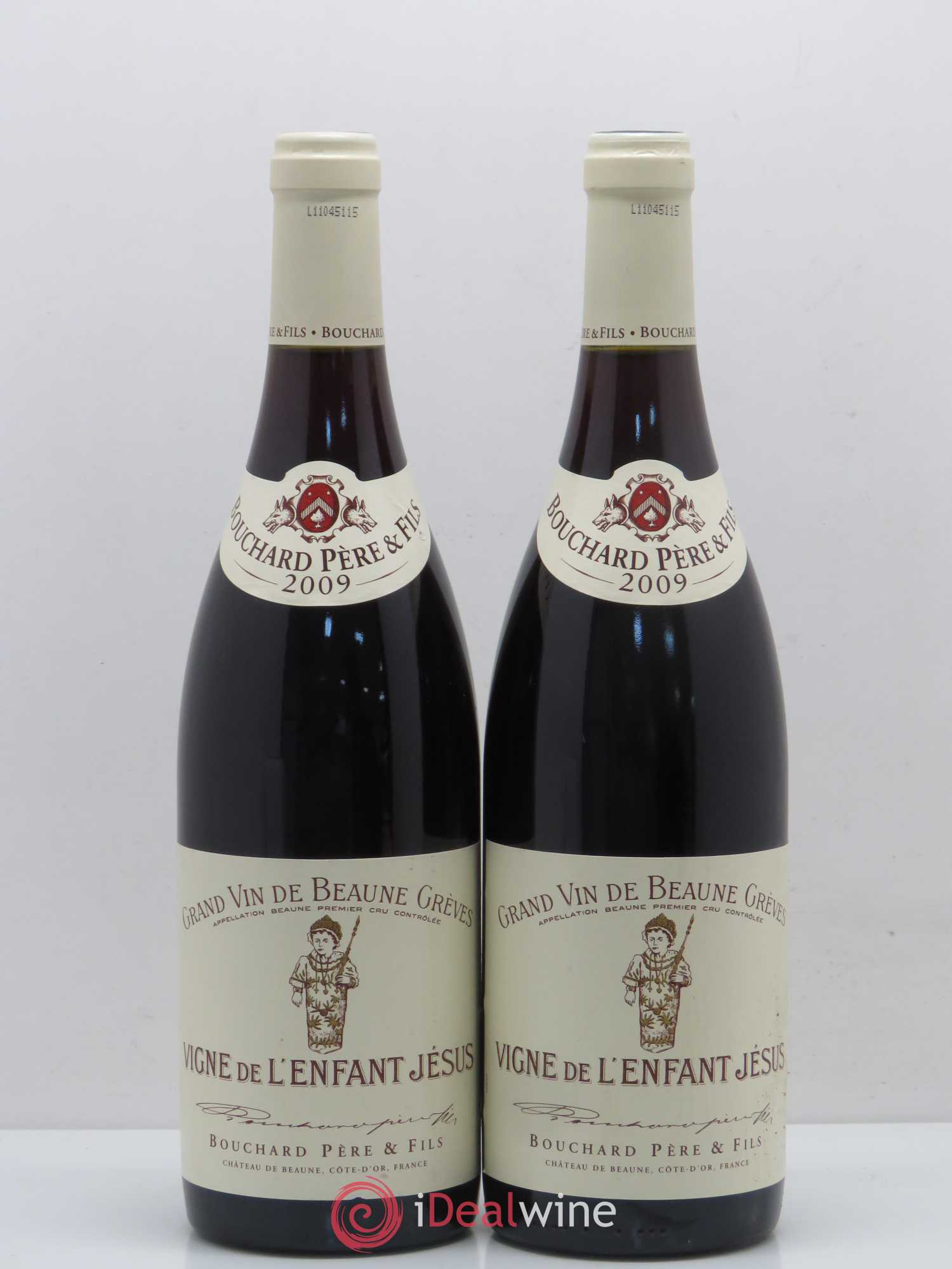 Beaune 1er Cru Grèves - Vigne de l'Enfant Jésus Bouchard Père & Fils 2009 - Lot de 2 bouteilles - 0