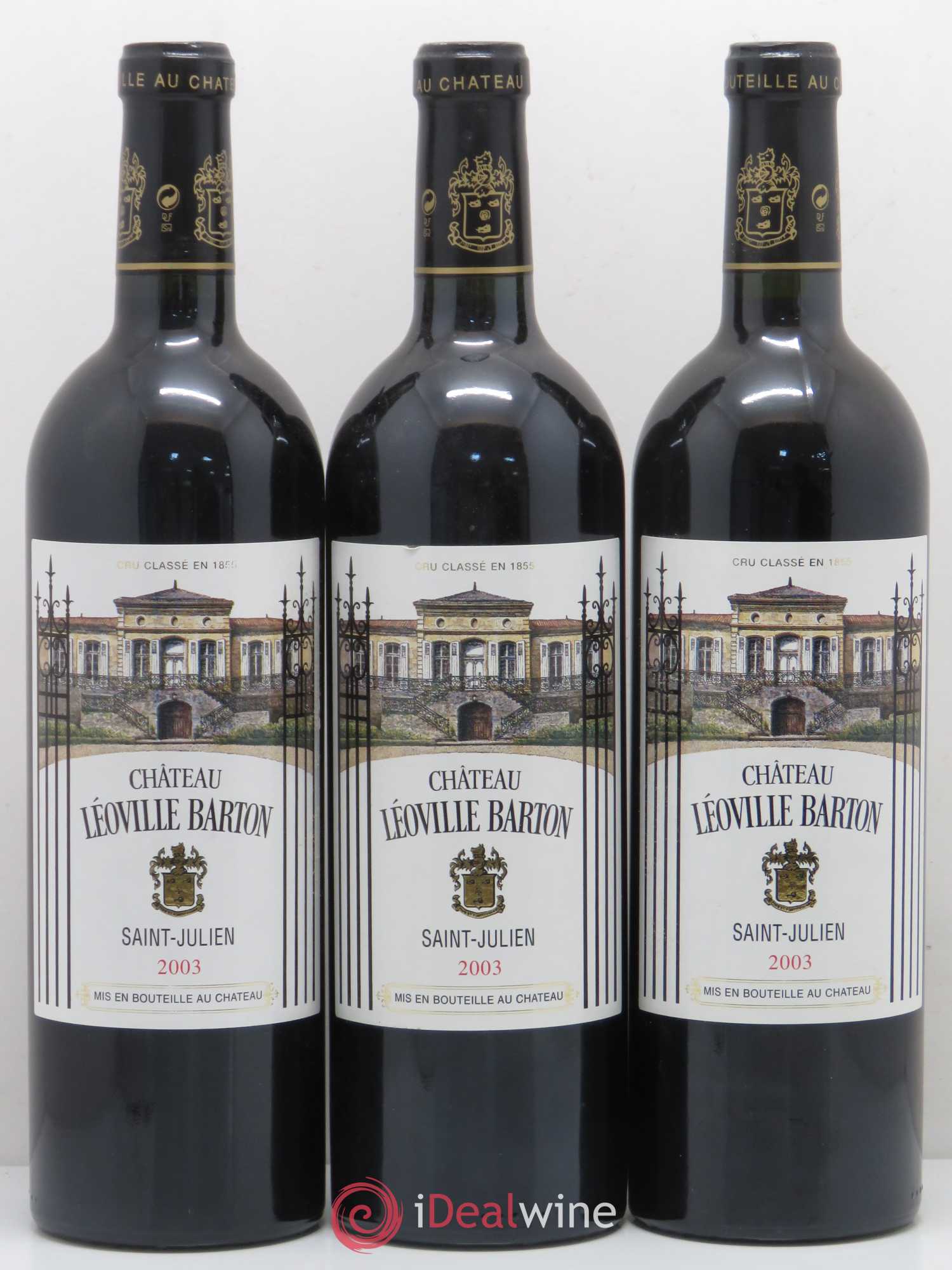 Château Léoville Barton 2ème Grand Cru Classé 2003 - Lot de 3 bouteilles - 0