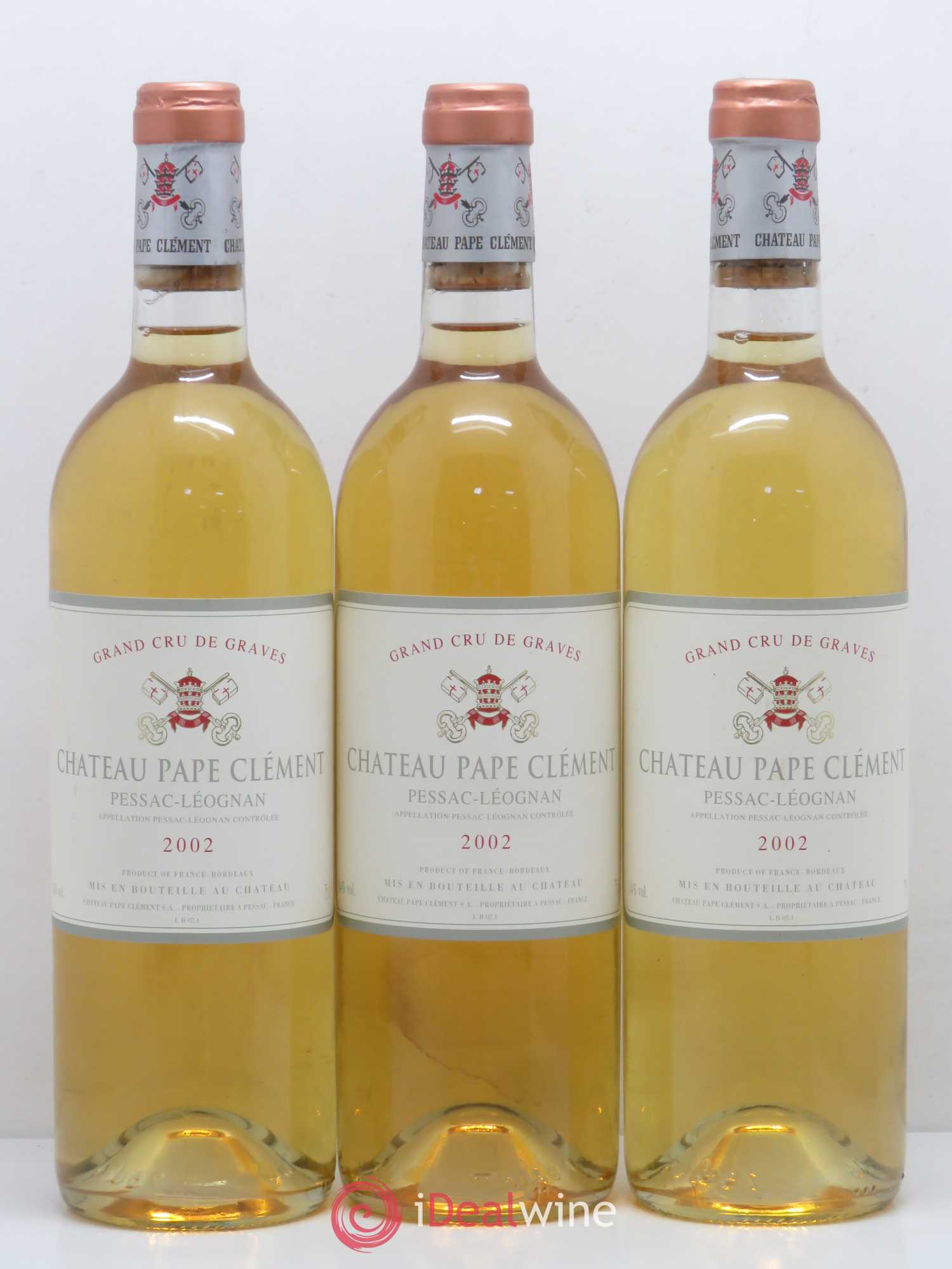 Château Pape Clément 2002 - Lot de 3 bouteilles - 0