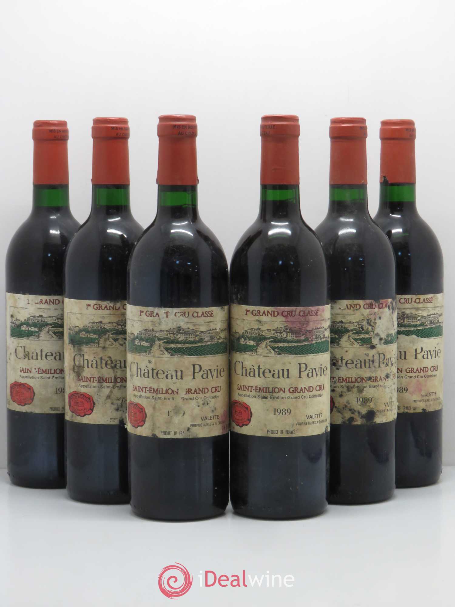 Château Pavie 1er Grand Cru Classé A 1989 - Lot de 6 bouteilles - 0