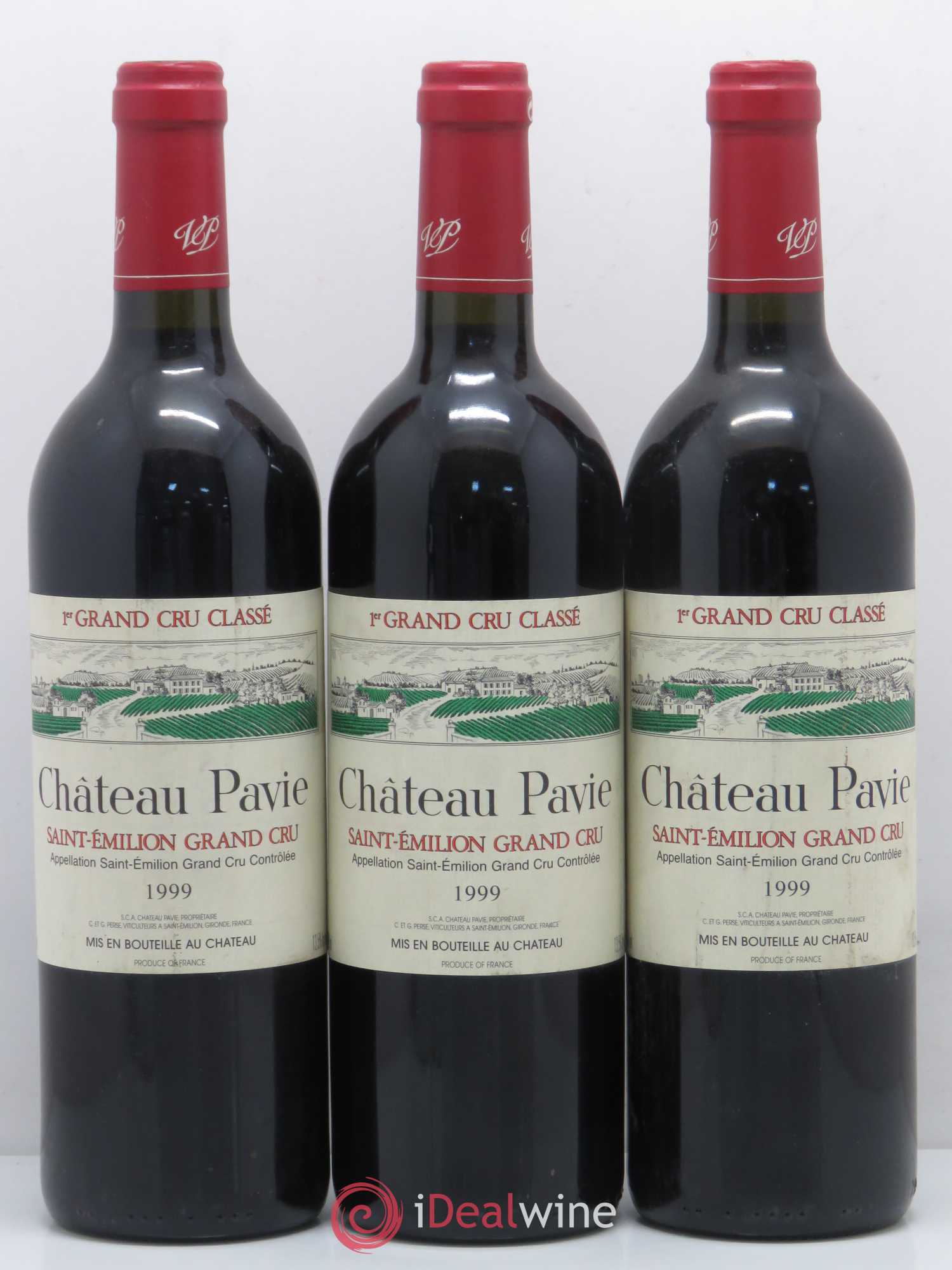 Château Pavie 1er Grand Cru Classé A 1999 - Lot de 3 bouteilles - 0